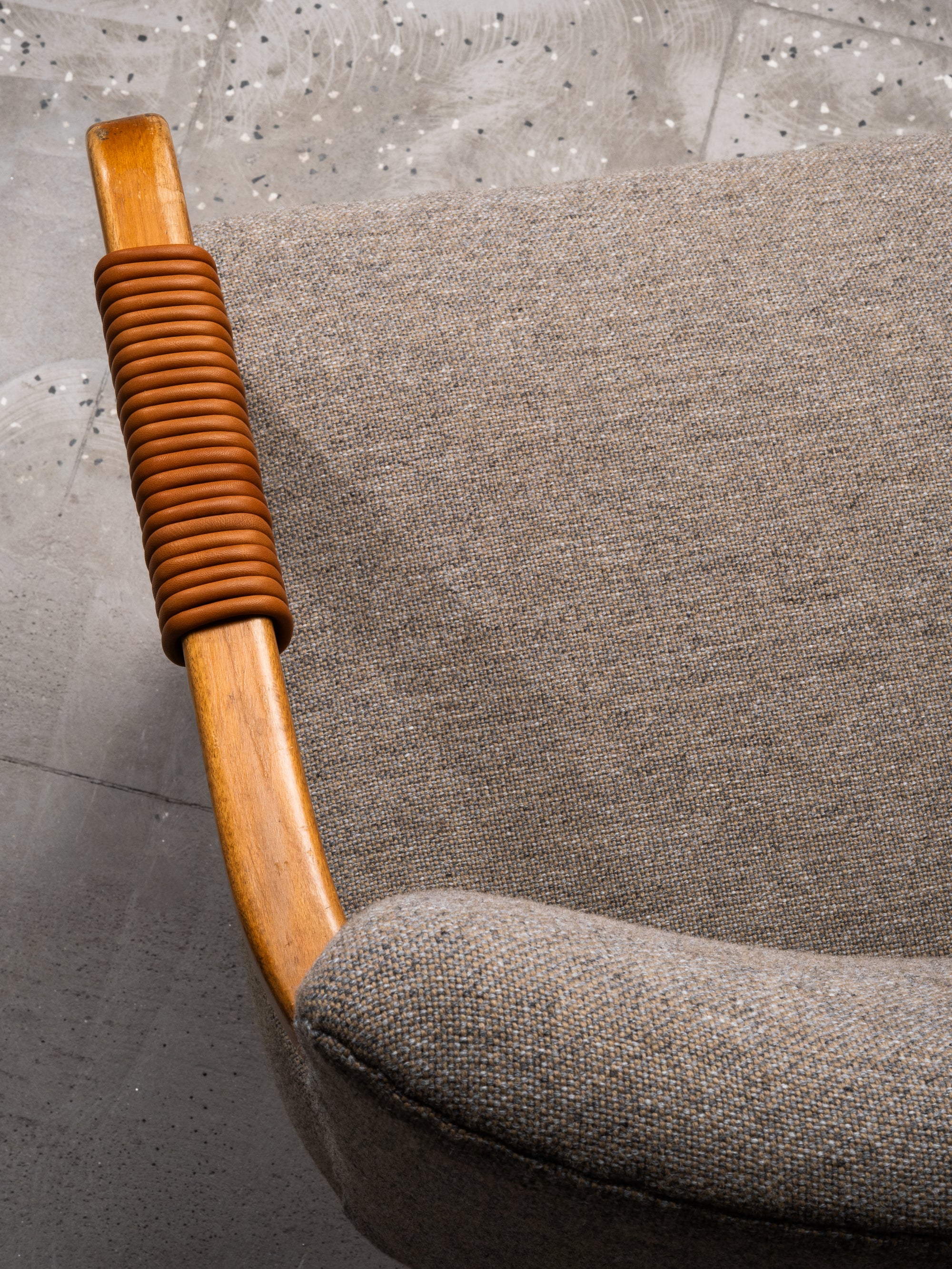 Aino Aalto Savoy Armchair in Birch, Leather and Fabric, Artek, Finland, 1940s