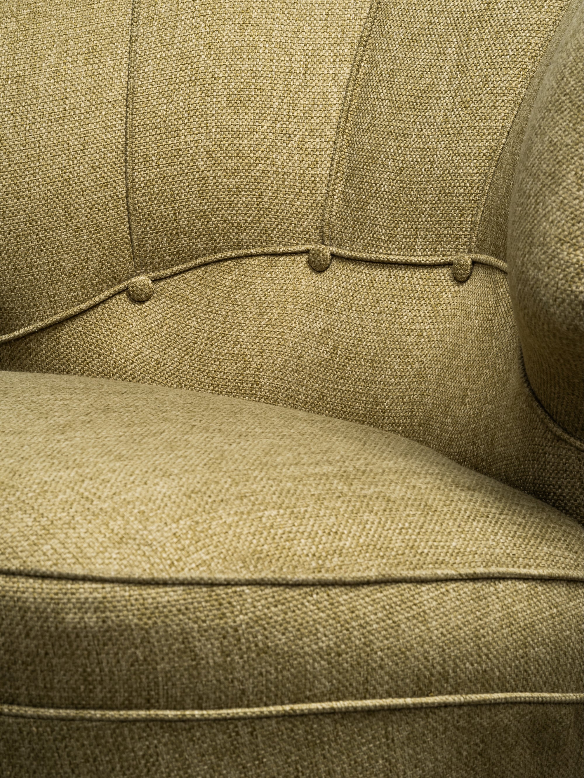 Pair of Carl-Johan Boman Lounge Chairs with Sculpted Back, Finland, 1940s