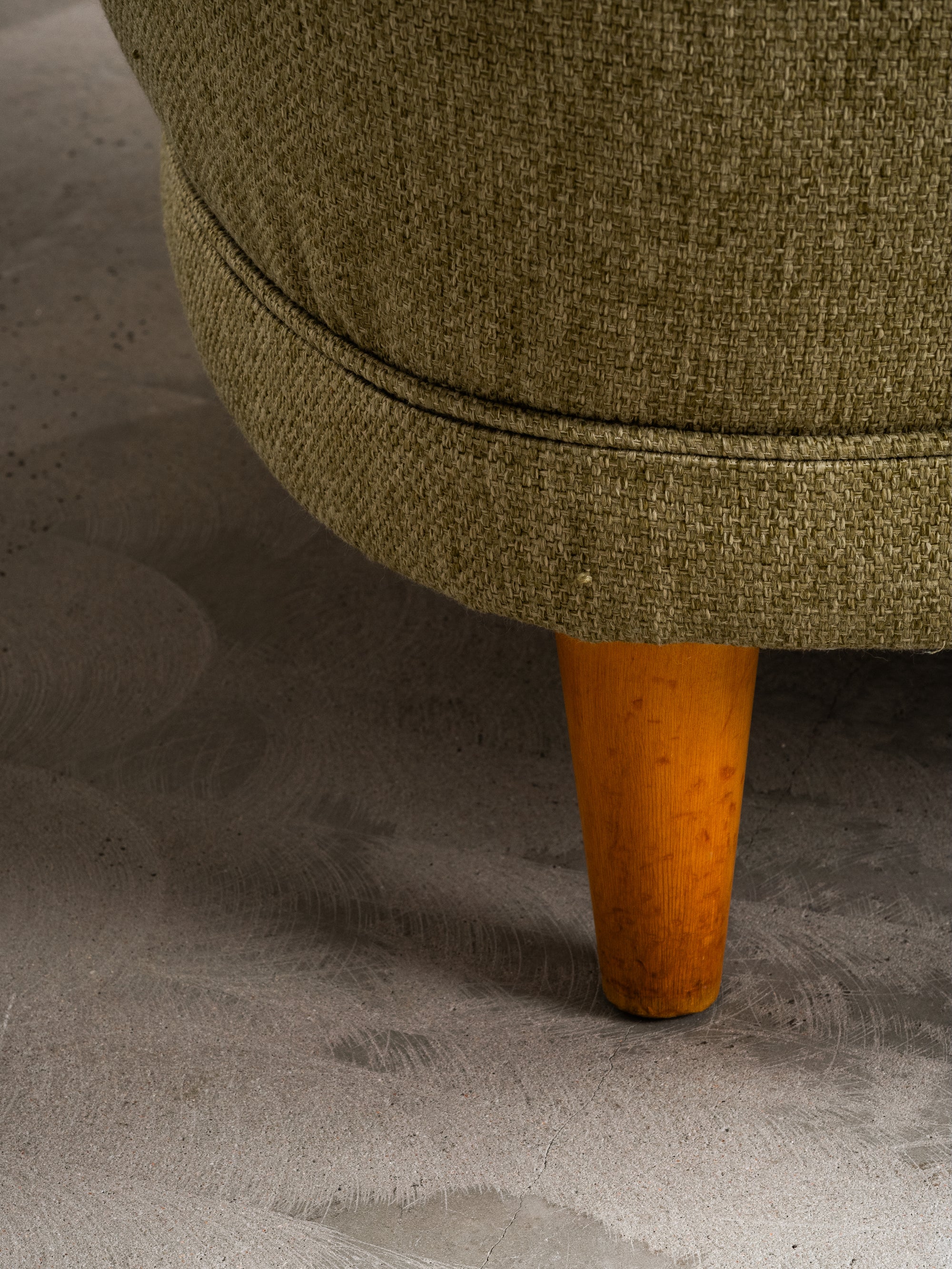 Pair of Carl-Johan Boman Lounge Chairs with Sculpted Back, Finland, 1940s