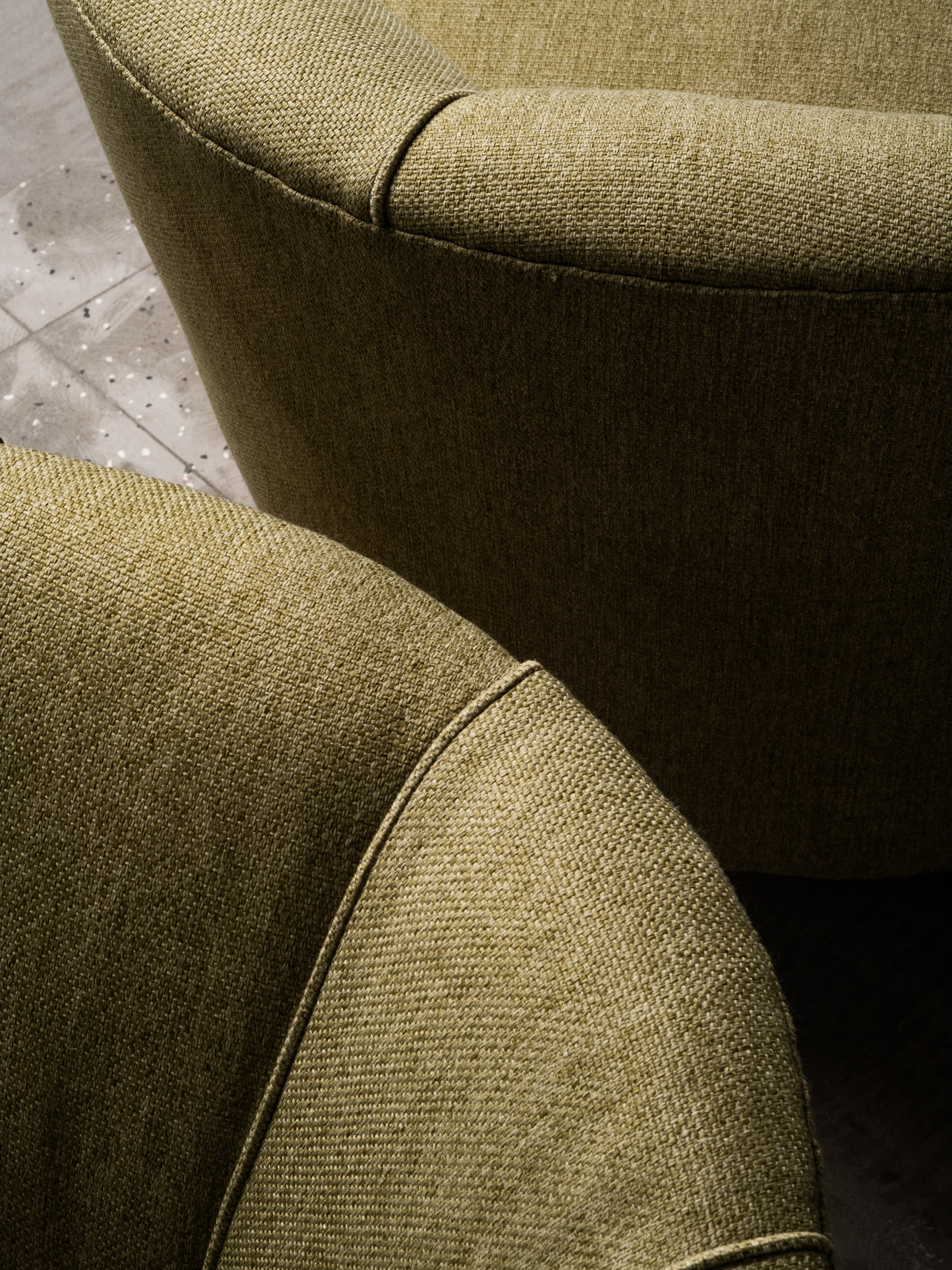 Pair of Carl-Johan Boman Lounge Chairs with Sculpted Back, Finland, 1940s