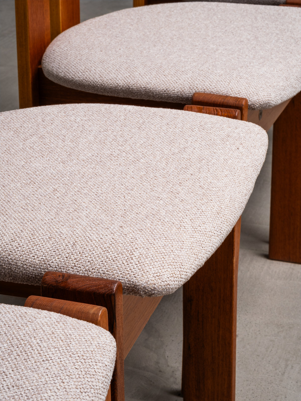 Set of 4 “Tellus” Teak Dining Chairs by Torstein Nilsen, Norway, 1980s