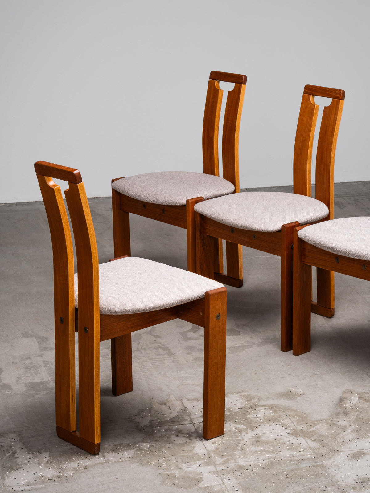 Set of 4 “Tellus” Teak Dining Chairs by Torstein Nilsen, Norway, 1980s