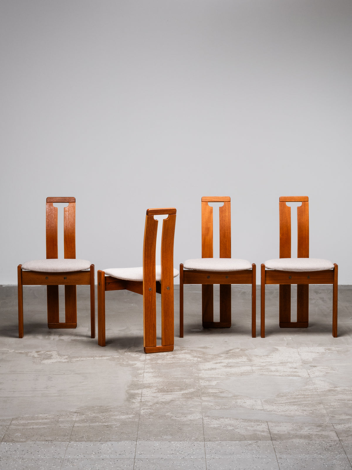 Set of 4 “Tellus” Teak Dining Chairs by Torstein Nilsen, Norway, 1980s