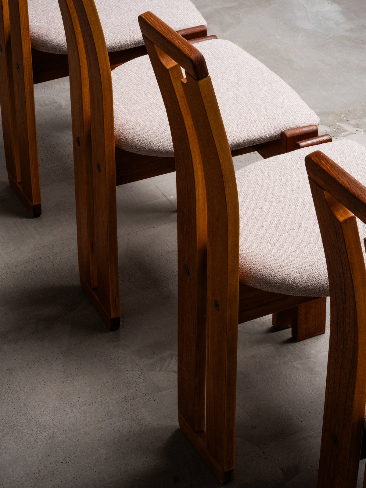 Set of 4 “Tellus” Teak Dining Chairs by Torstein Nilsen, Norway, 1980s