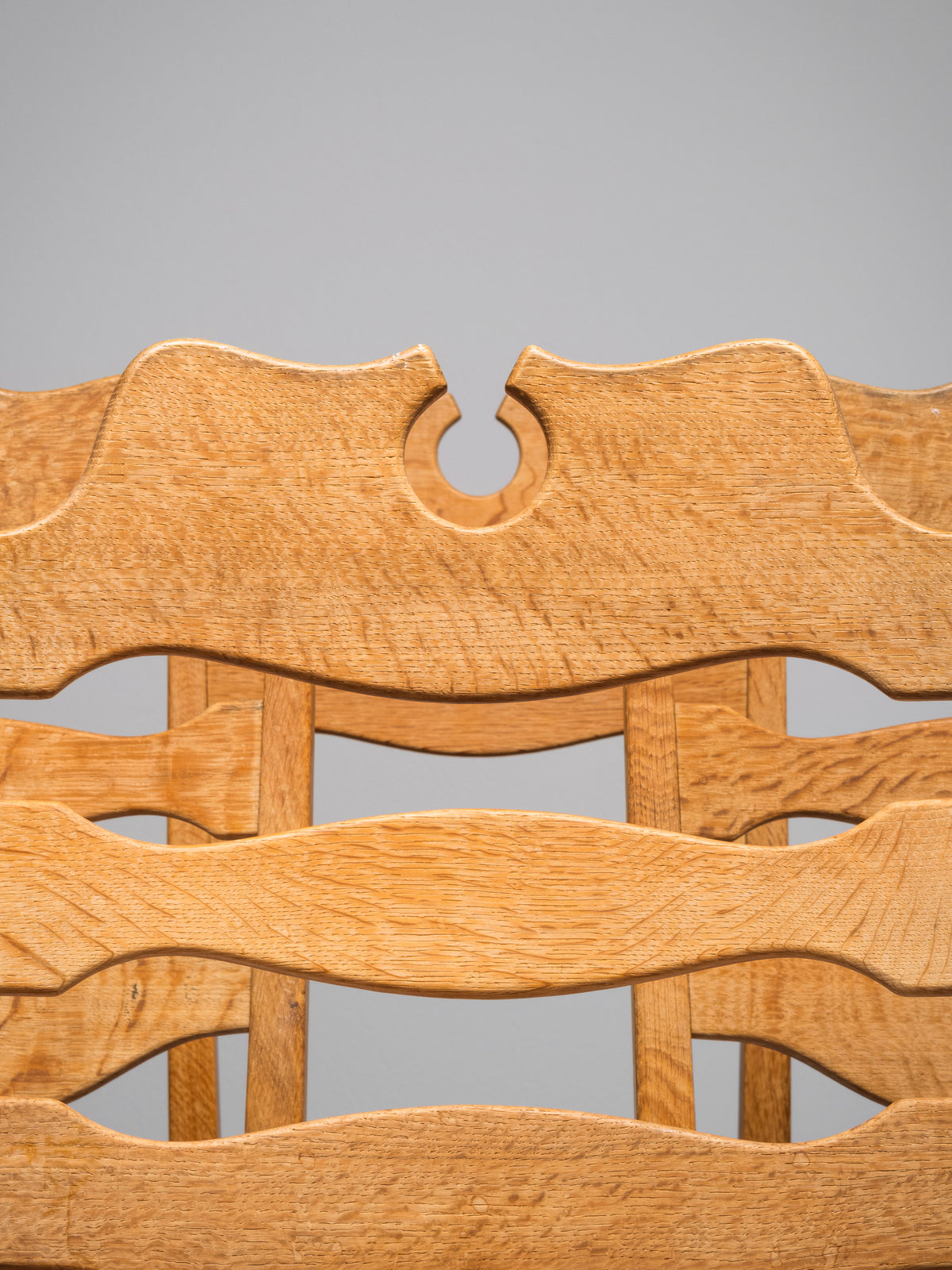 Set of 6 Oak Dining Chairs with Bouclé Upholstery by Henning Kjærnulf, 1960s