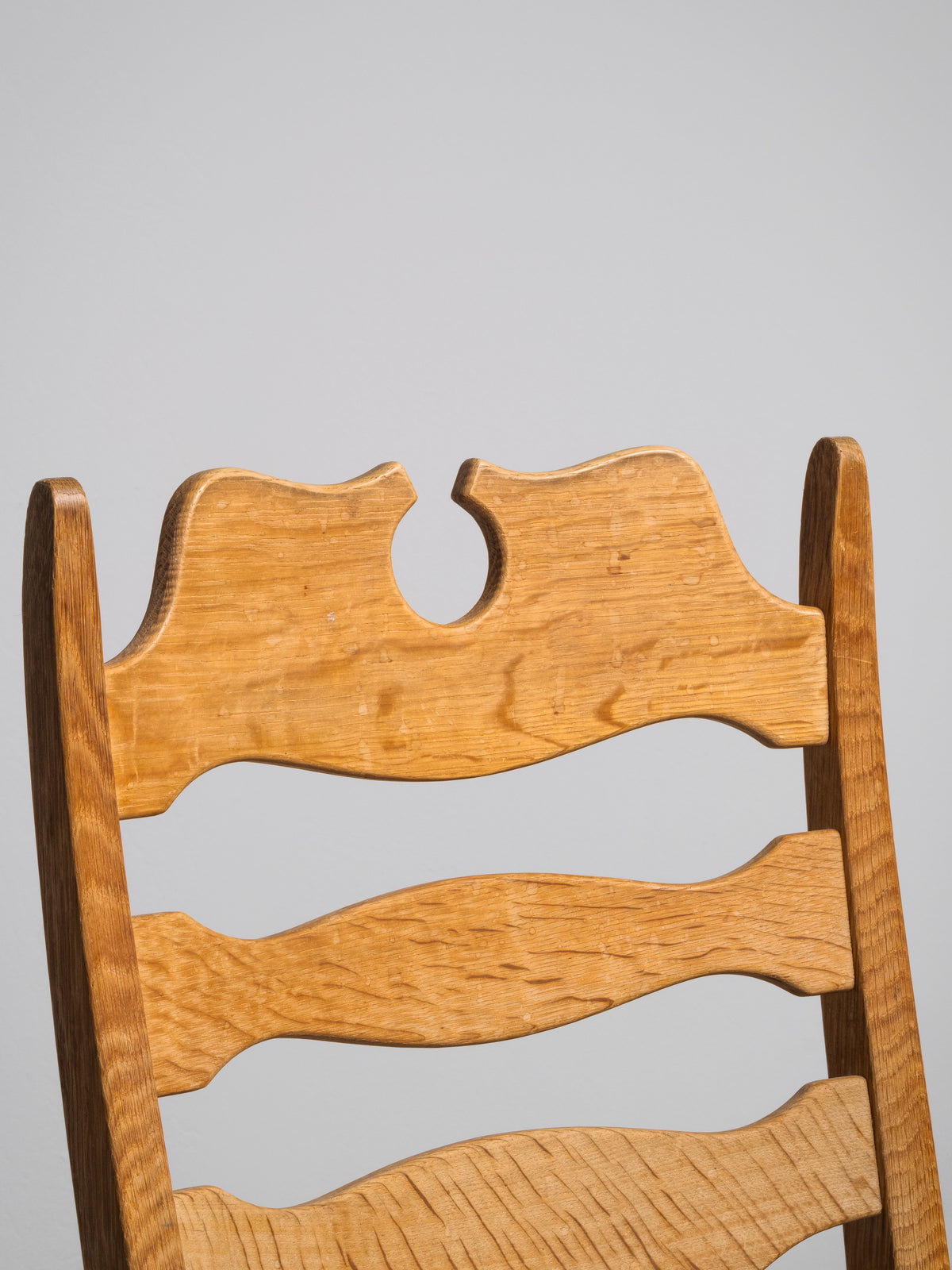 Set of 6 Oak Dining Chairs with Bouclé Upholstery by Henning Kjærnulf, 1960s