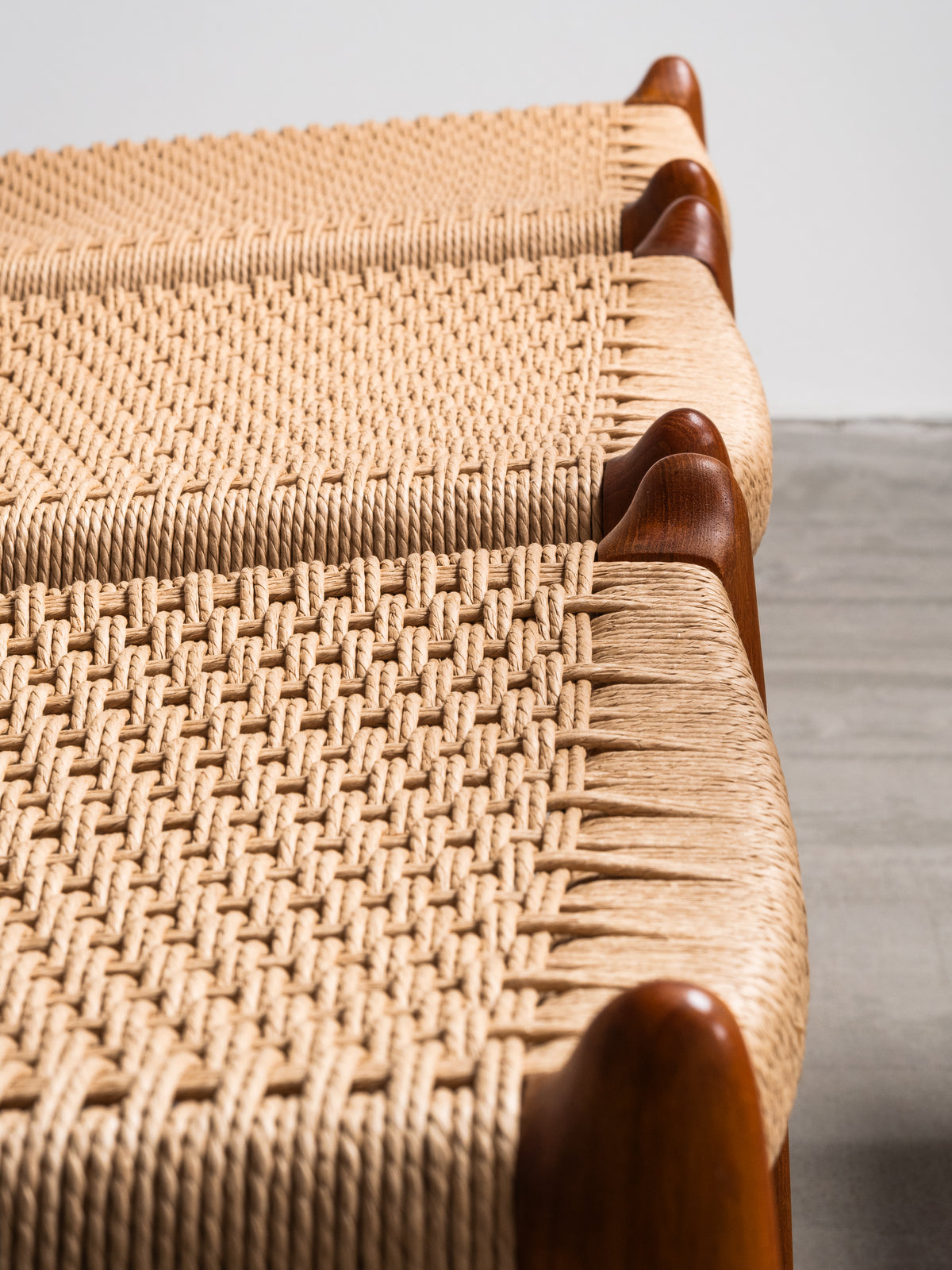 Set of 6 Niels O. Møller Model 78 Teak &amp; Papercord Dining Chairs, Denmark, 1960s