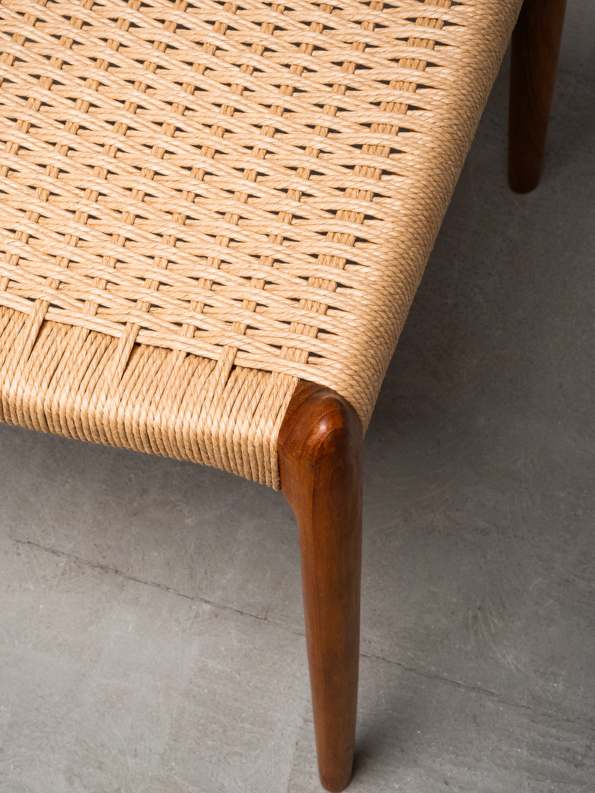 Set of 6 Niels O. Møller Model 78 Teak &amp; Papercord Dining Chairs, Denmark, 1960s