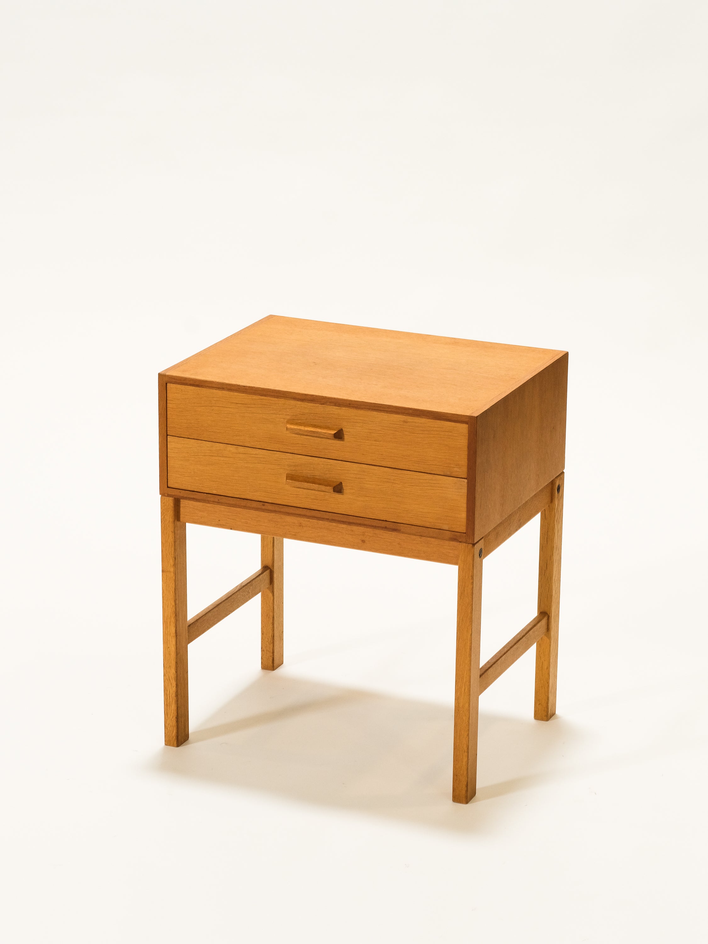 Two Drawer Console Table in Oak, 1960s