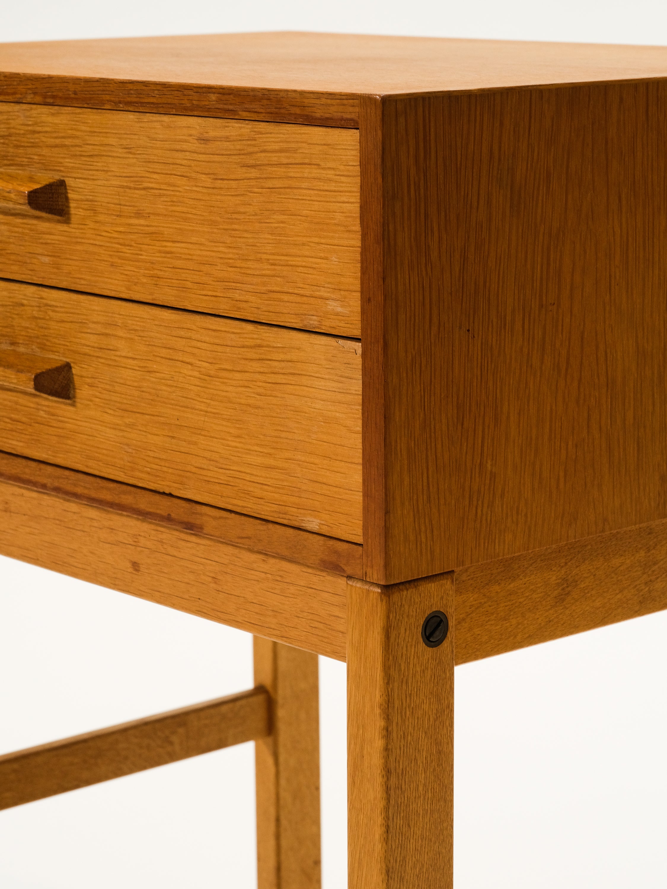 Two Drawer Console Table in Oak, 1960s