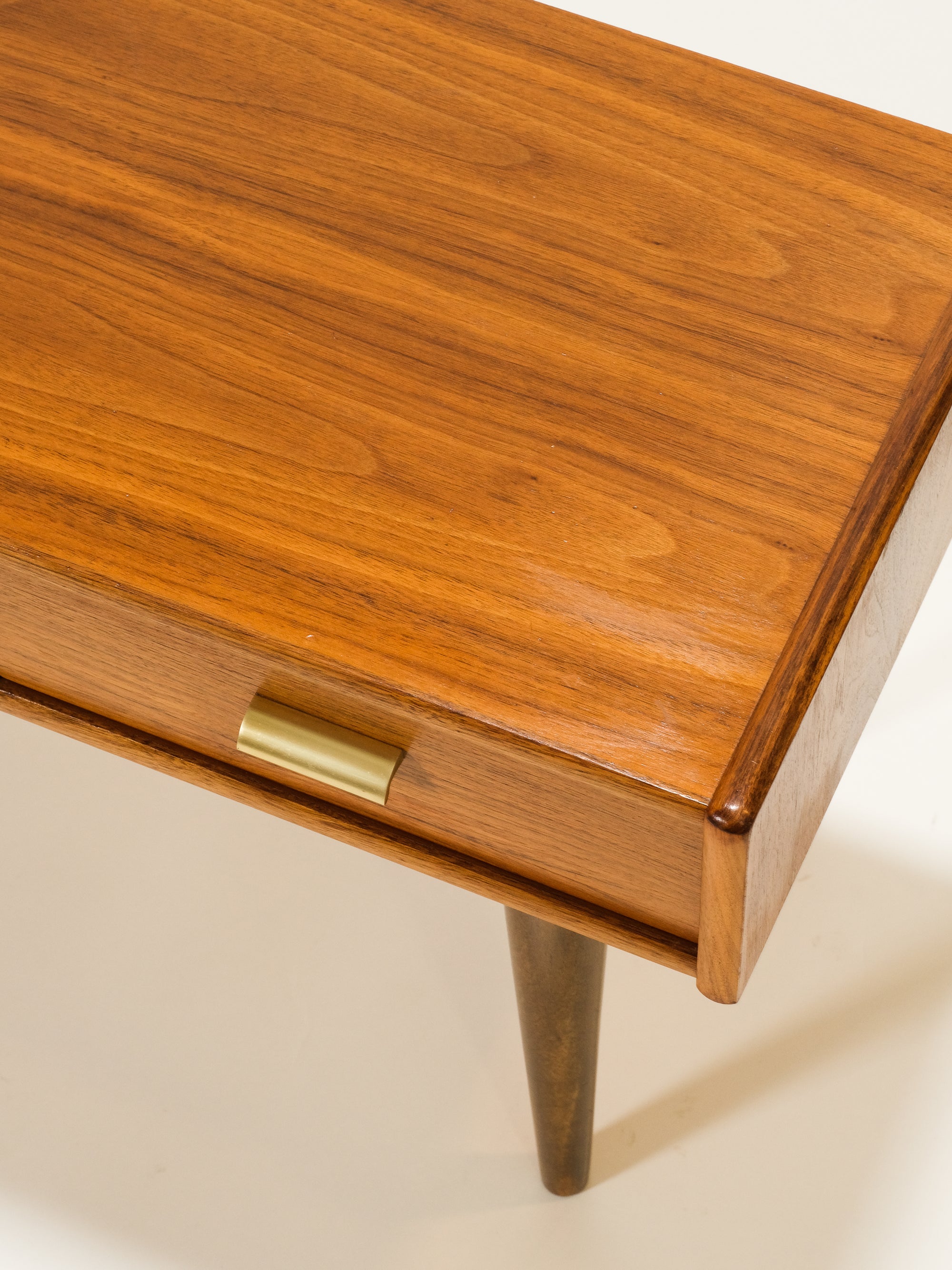 Mid-Century Three Drawer Unit with Brass Pulls