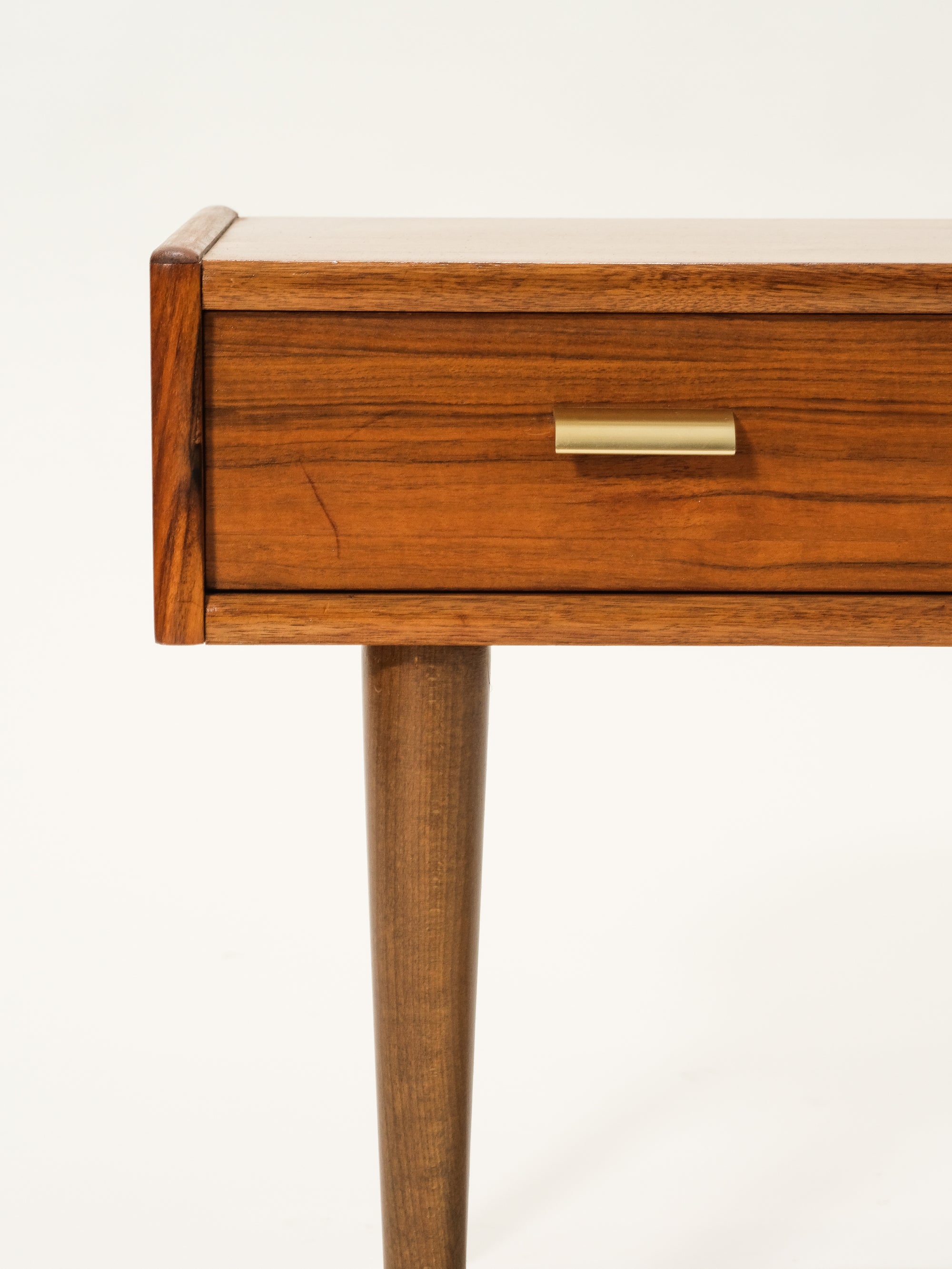 Mid-Century Three Drawer Unit with Brass Pulls