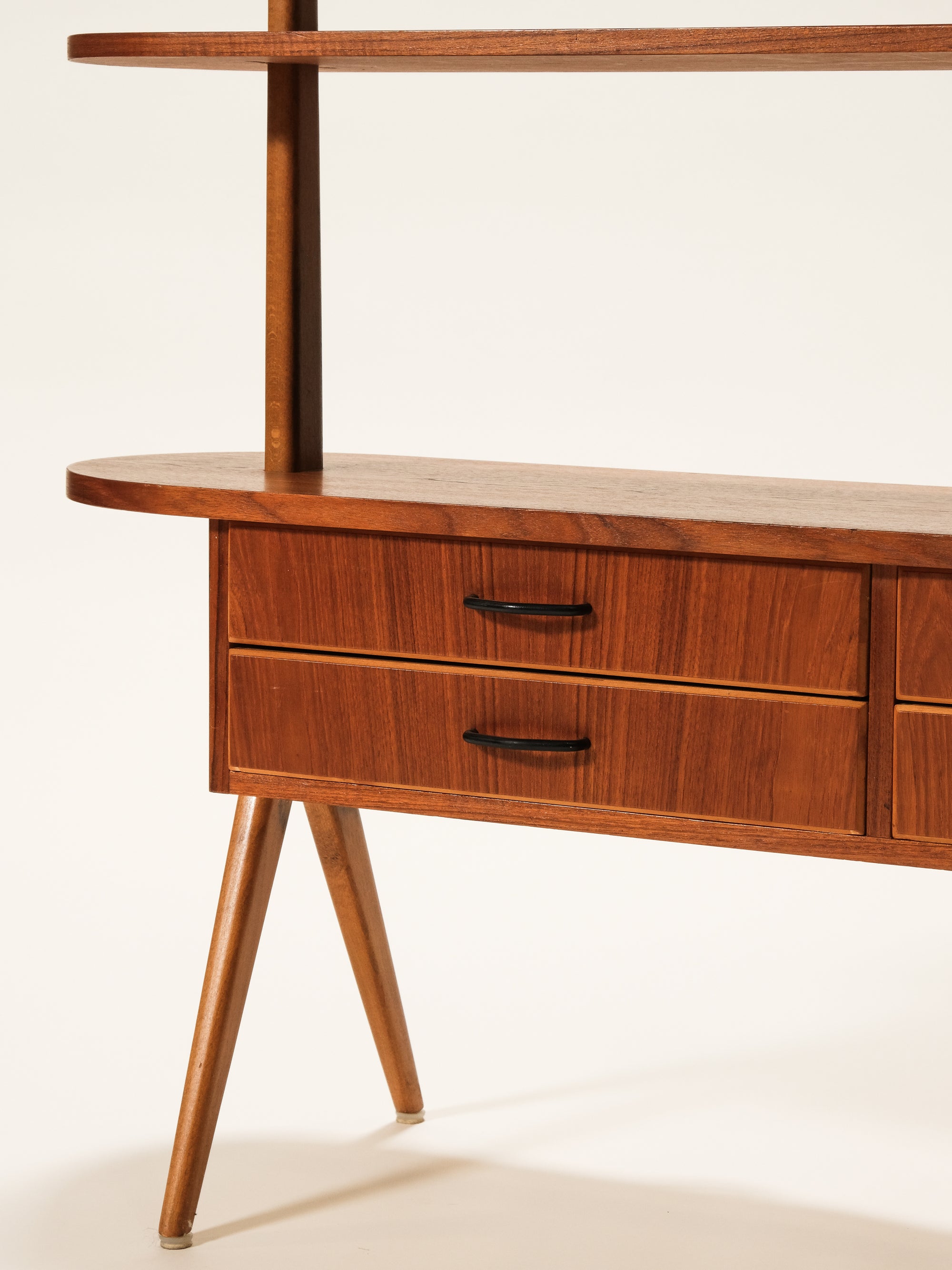 Scandinavian Double-Sided Teak Shelf, 1950s