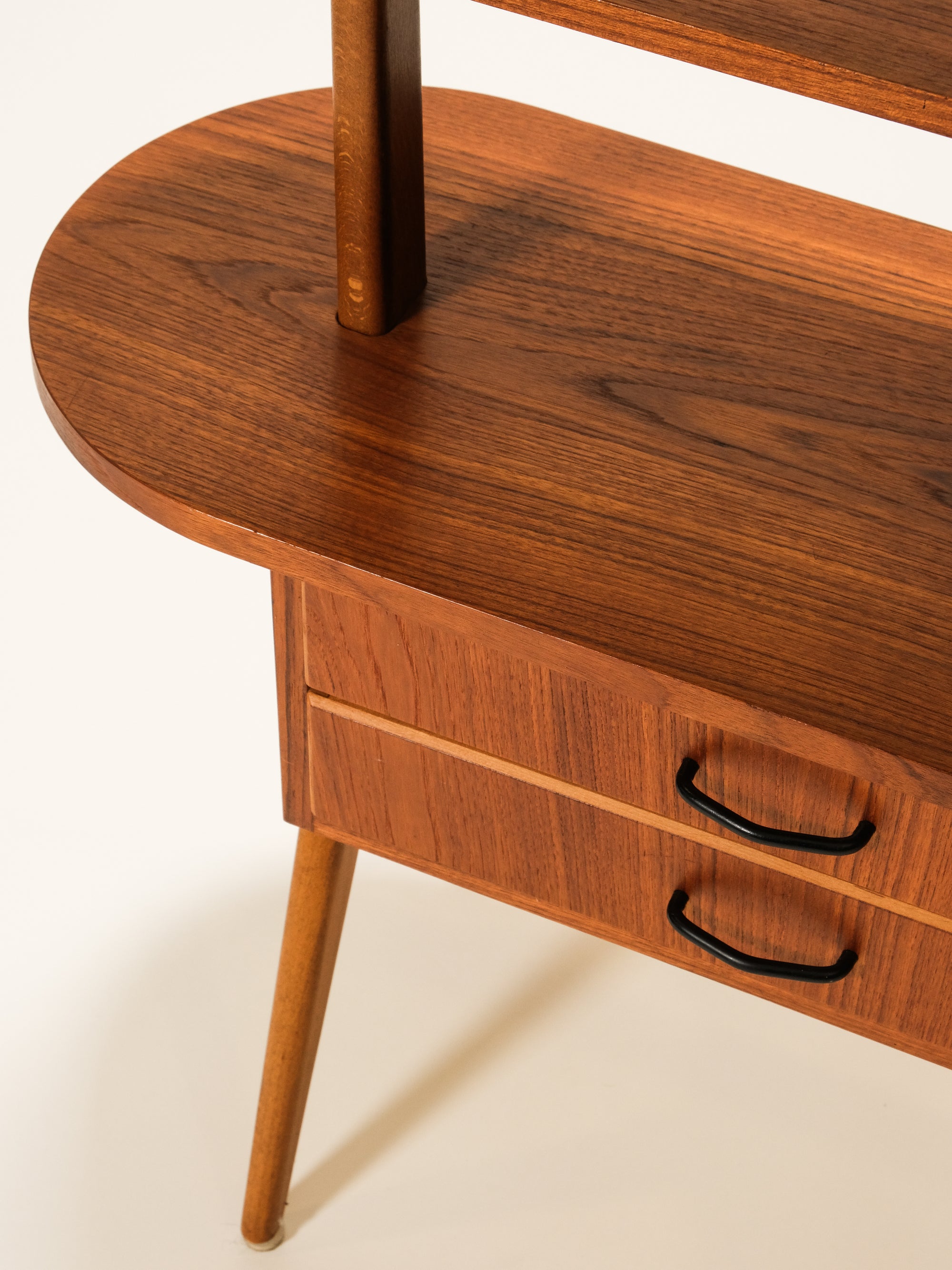 Scandinavian Double-Sided Teak Shelf, 1950s