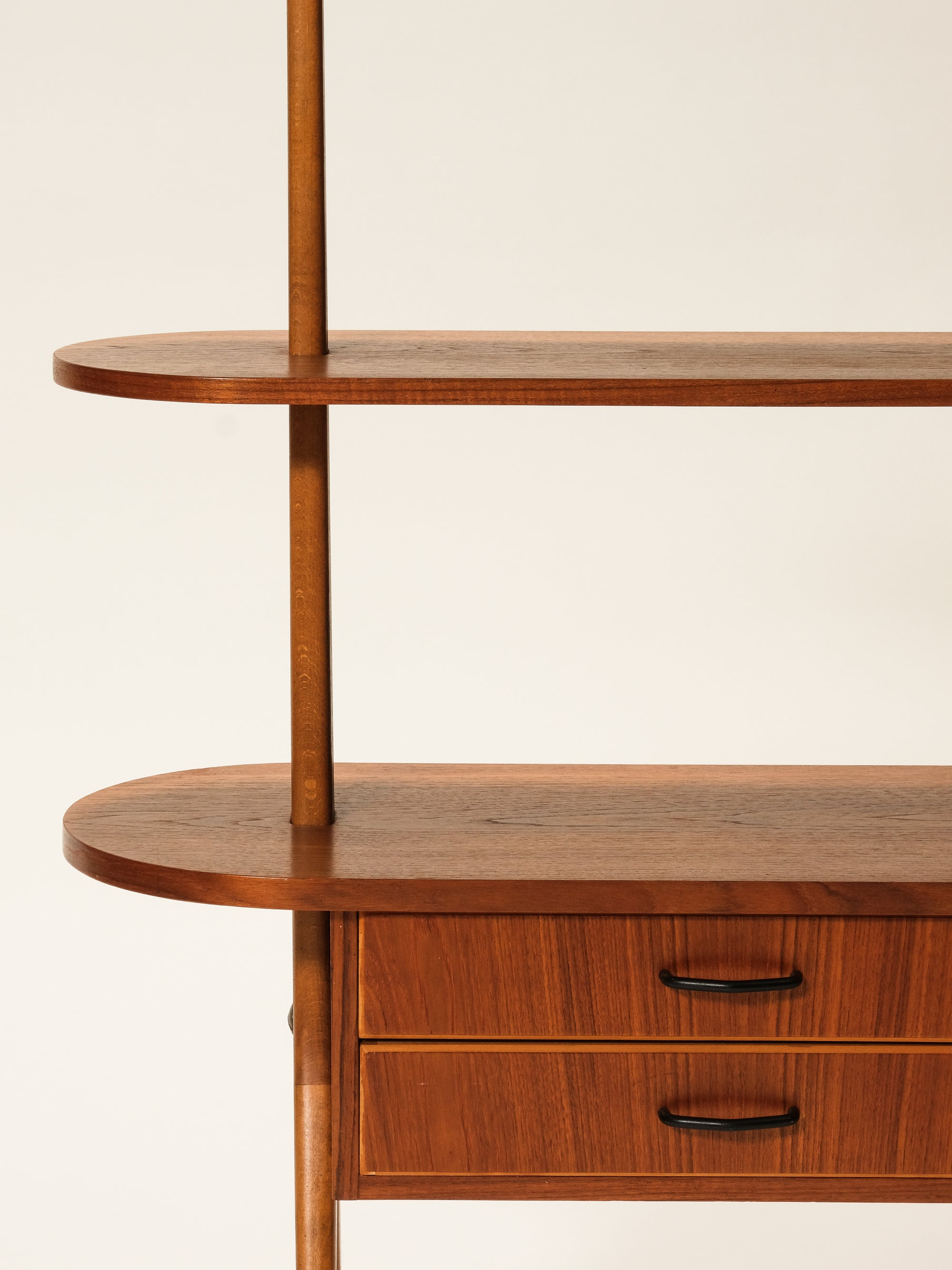 Scandinavian Double-Sided Teak Shelf, 1950s