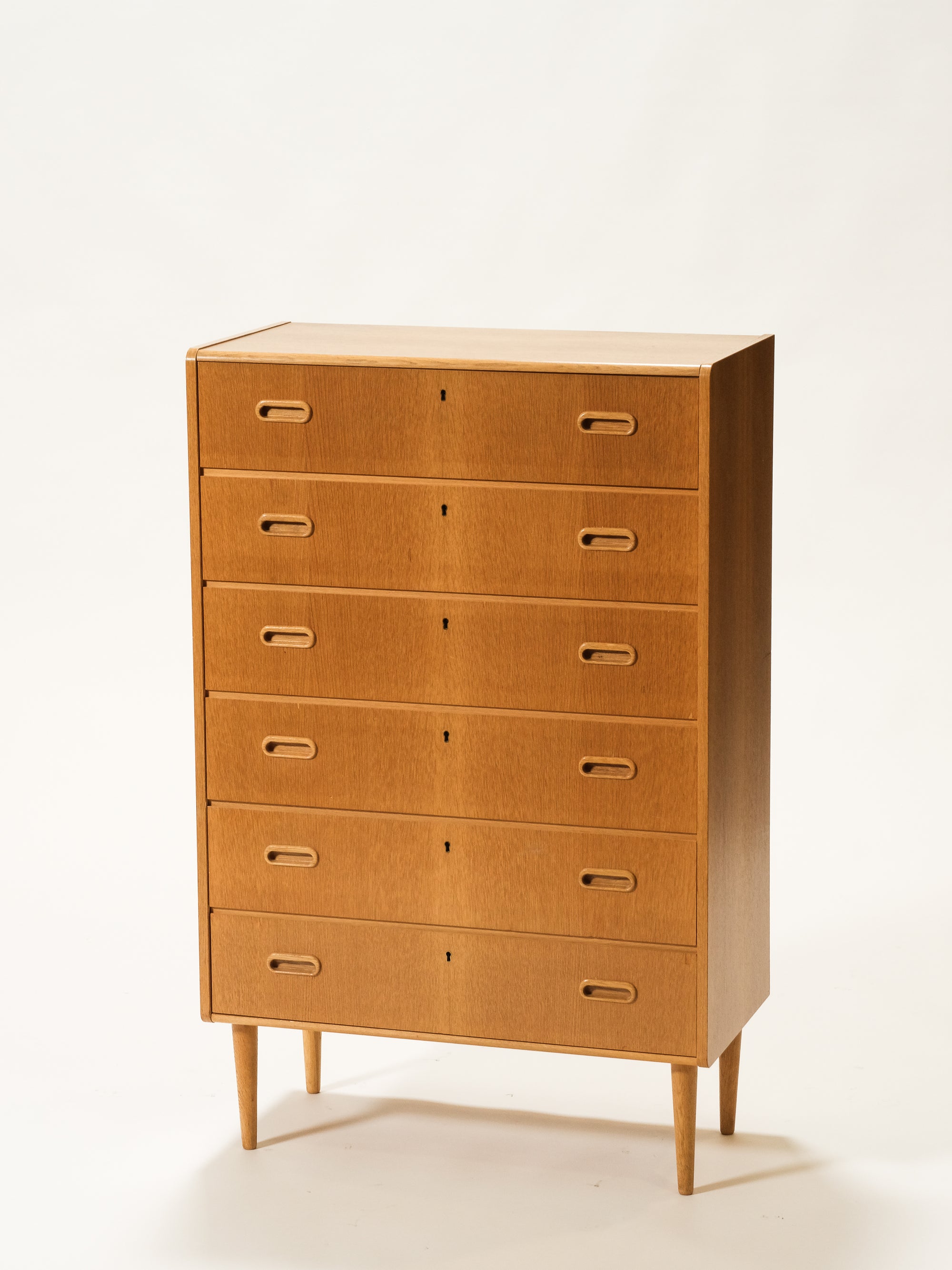 Six Drawer Oak Chest, 1960s
