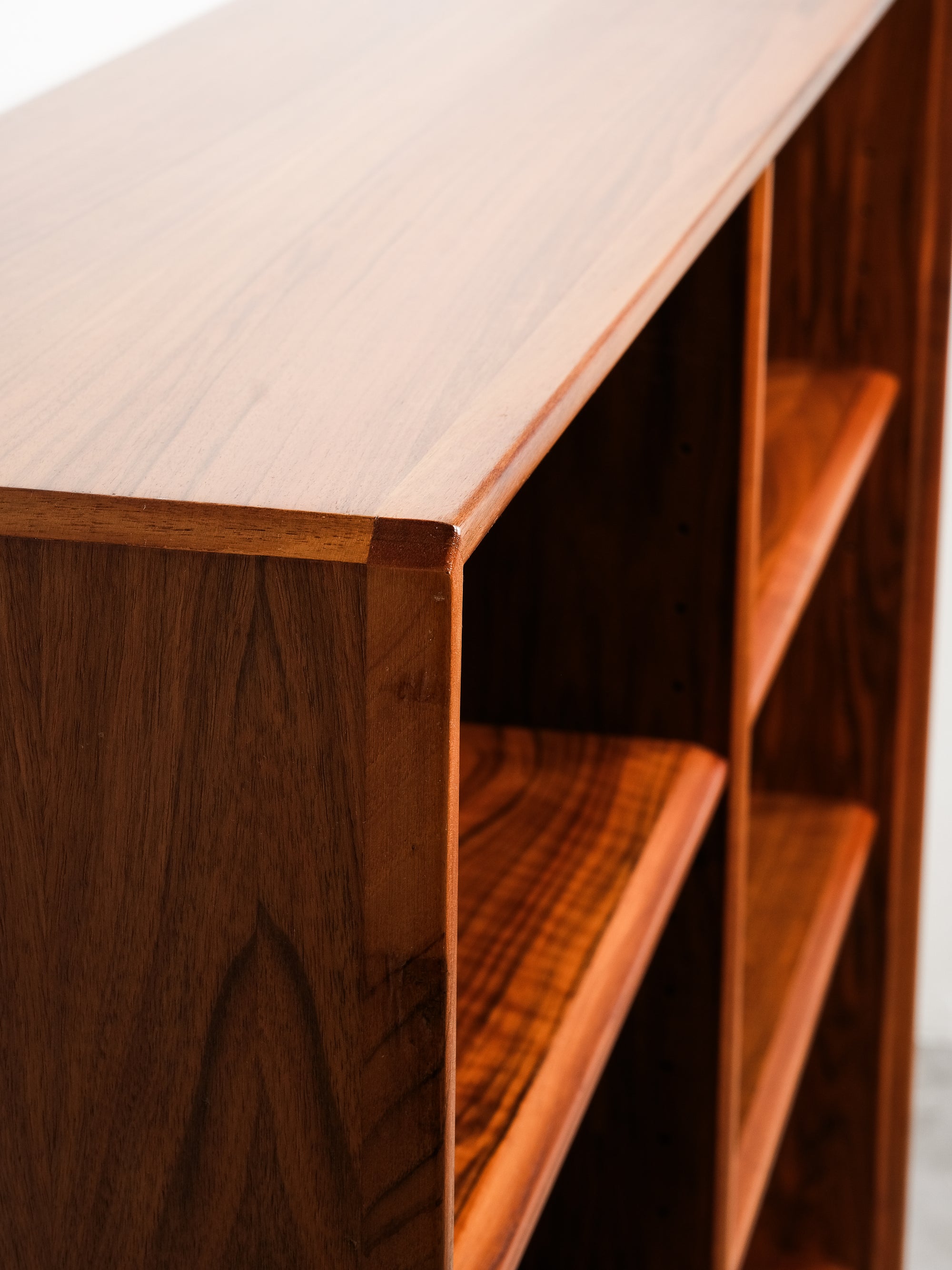 Freestanding Mid-Century Walnut Bookcase, Sweden, 1960s