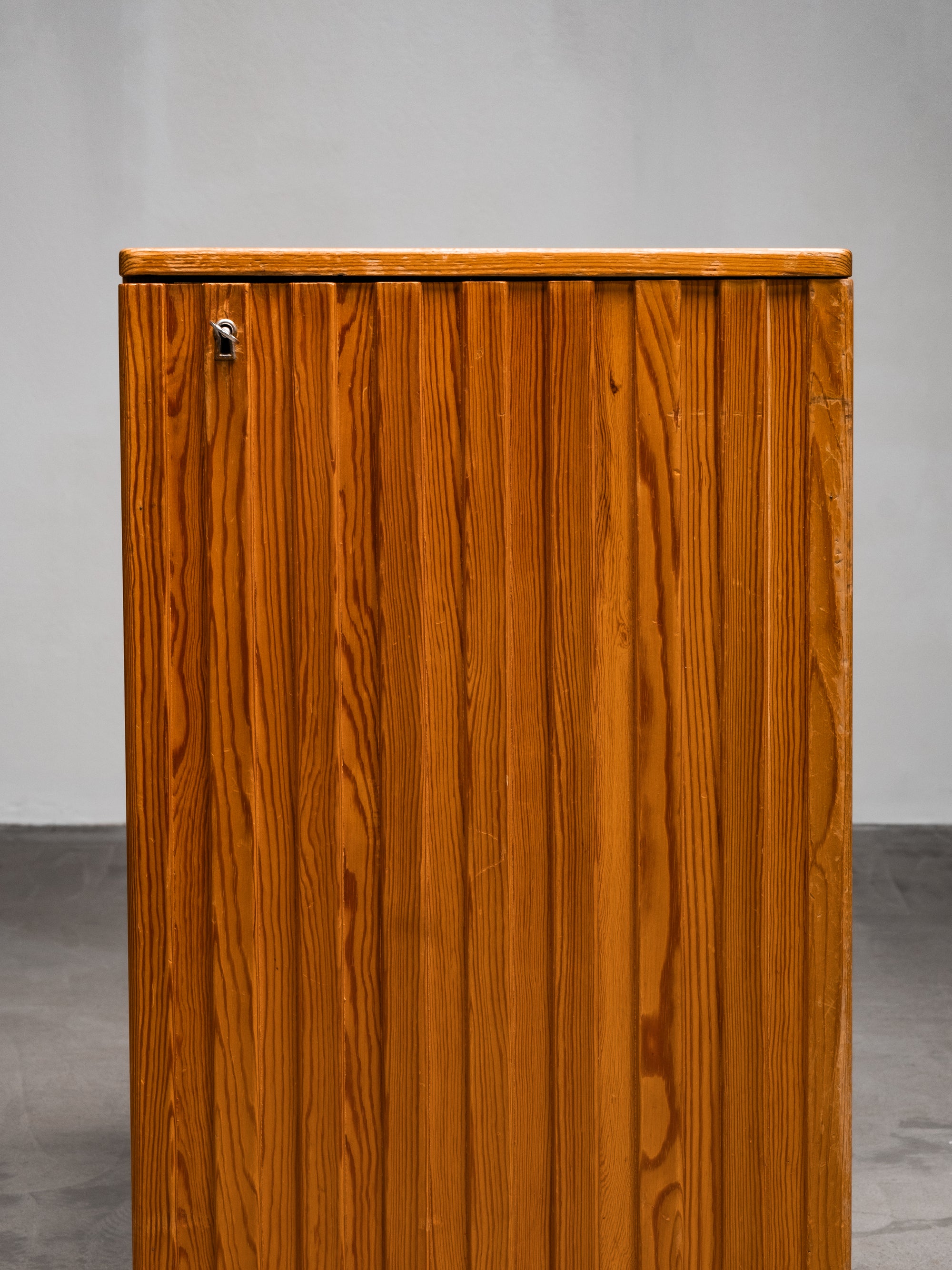 Rare Two-Sided Pine Cabinet by Göran Malmvall for Svensk Fur, Sweden, 1950s