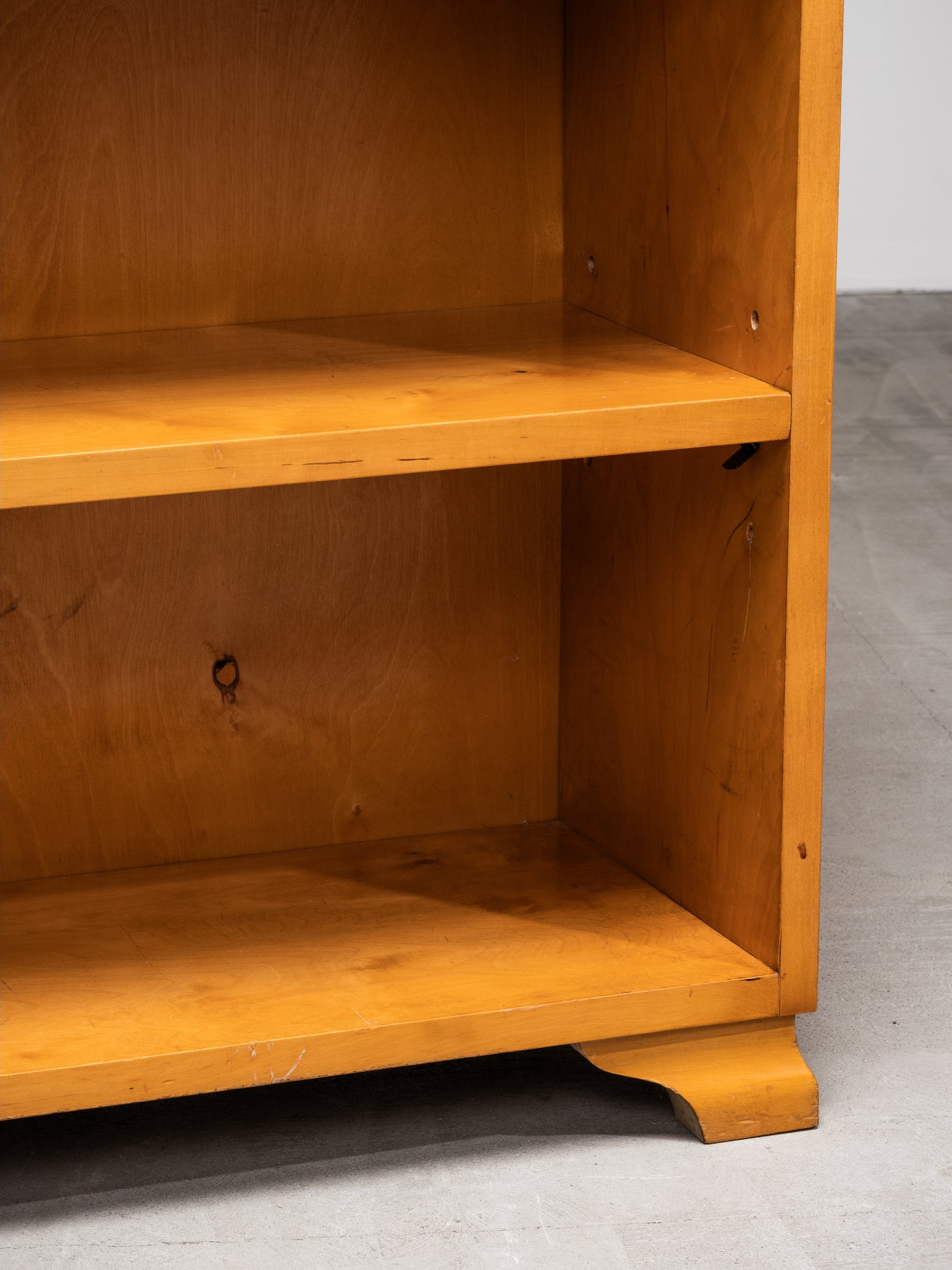 Scandinavian Functionalist Birch Shelving Unit, 1940s