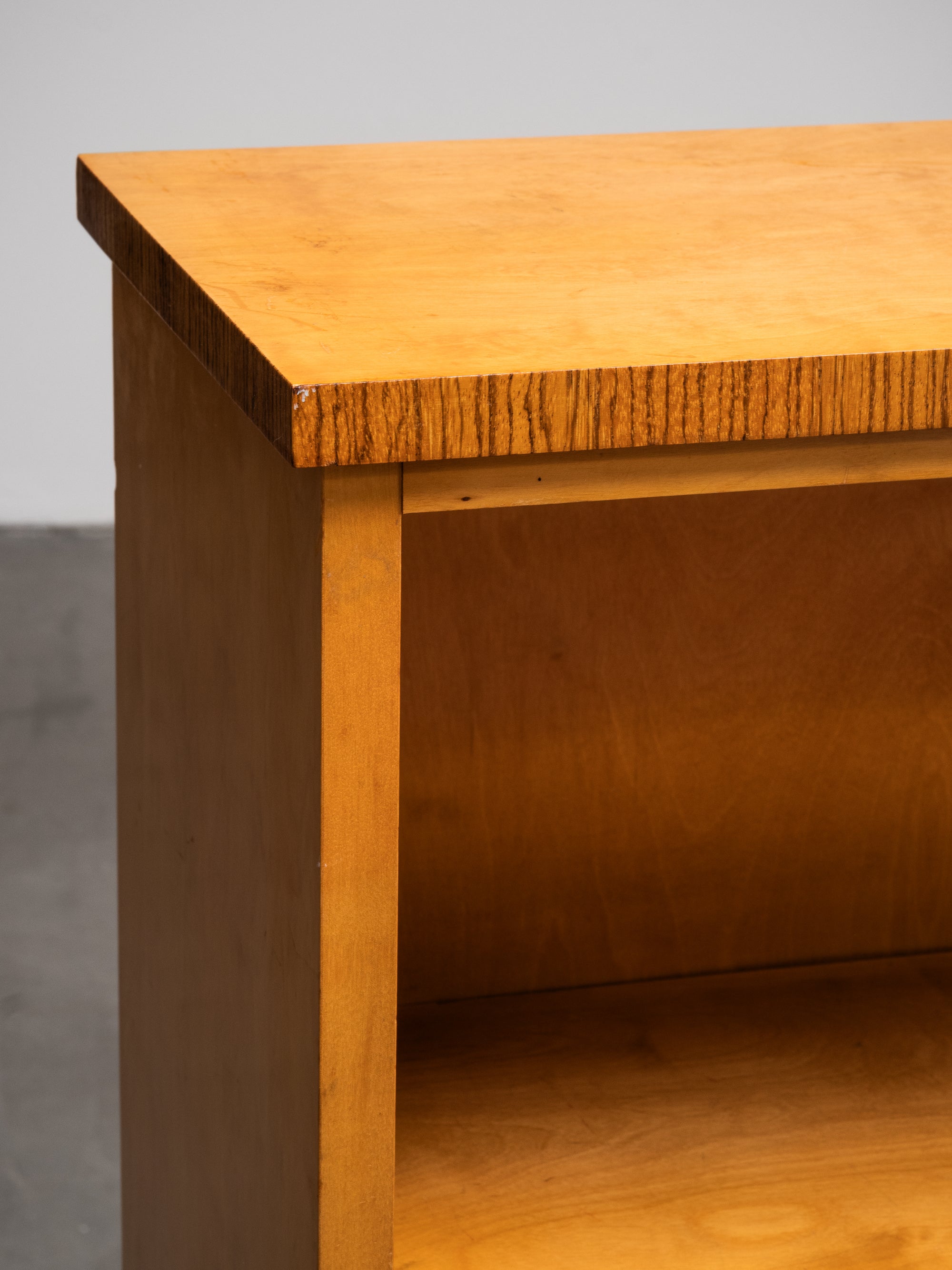 Scandinavian Functionalist Birch Shelving Unit, 1940s