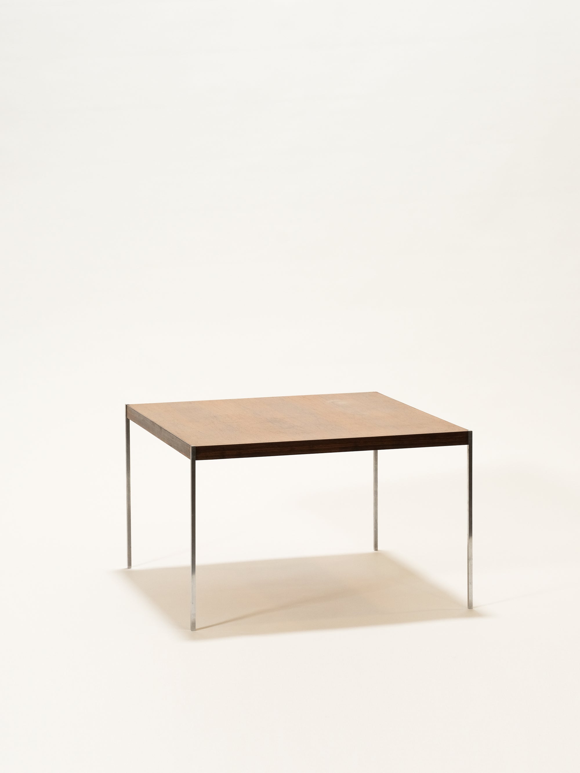 Rosewood &amp; Chrome Coffee Table by Uno &amp; Östen Kristiansson, Luxus, 1960s
