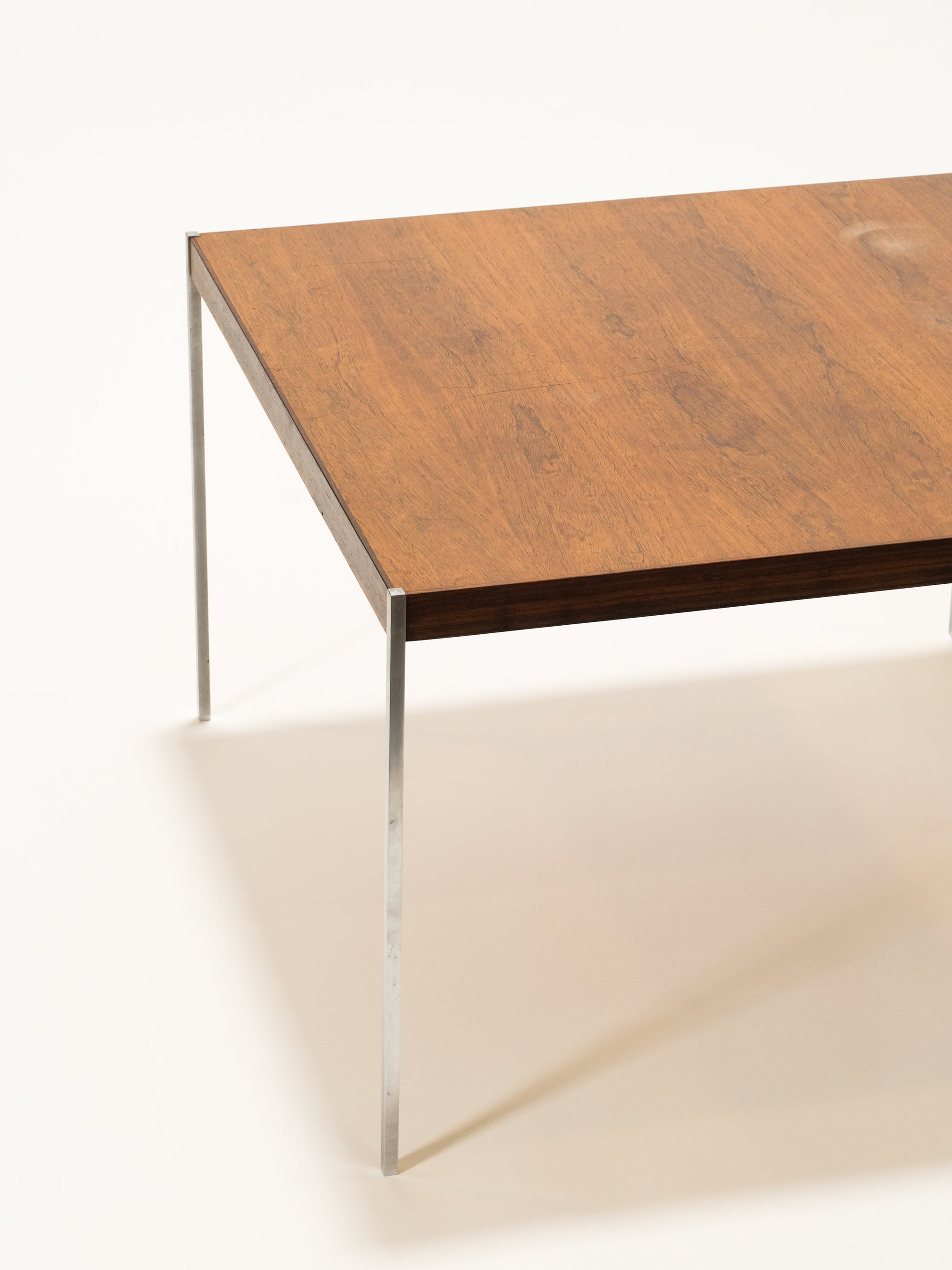 Rosewood &amp; Chrome Coffee Table by Uno &amp; Östen Kristiansson, Luxus, 1960s