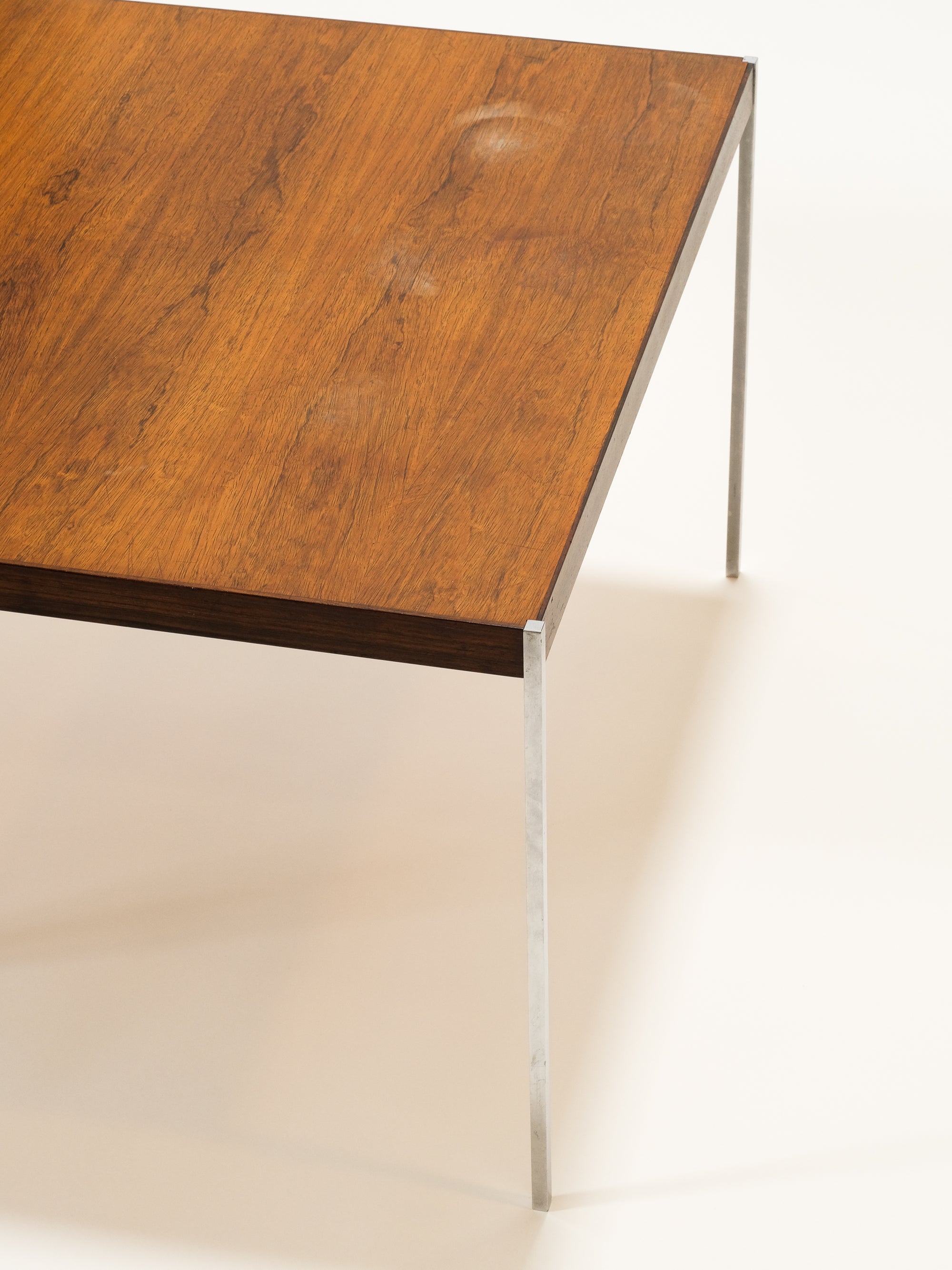 Rosewood &amp; Chrome Coffee Table by Uno &amp; Östen Kristiansson, Luxus, 1960s