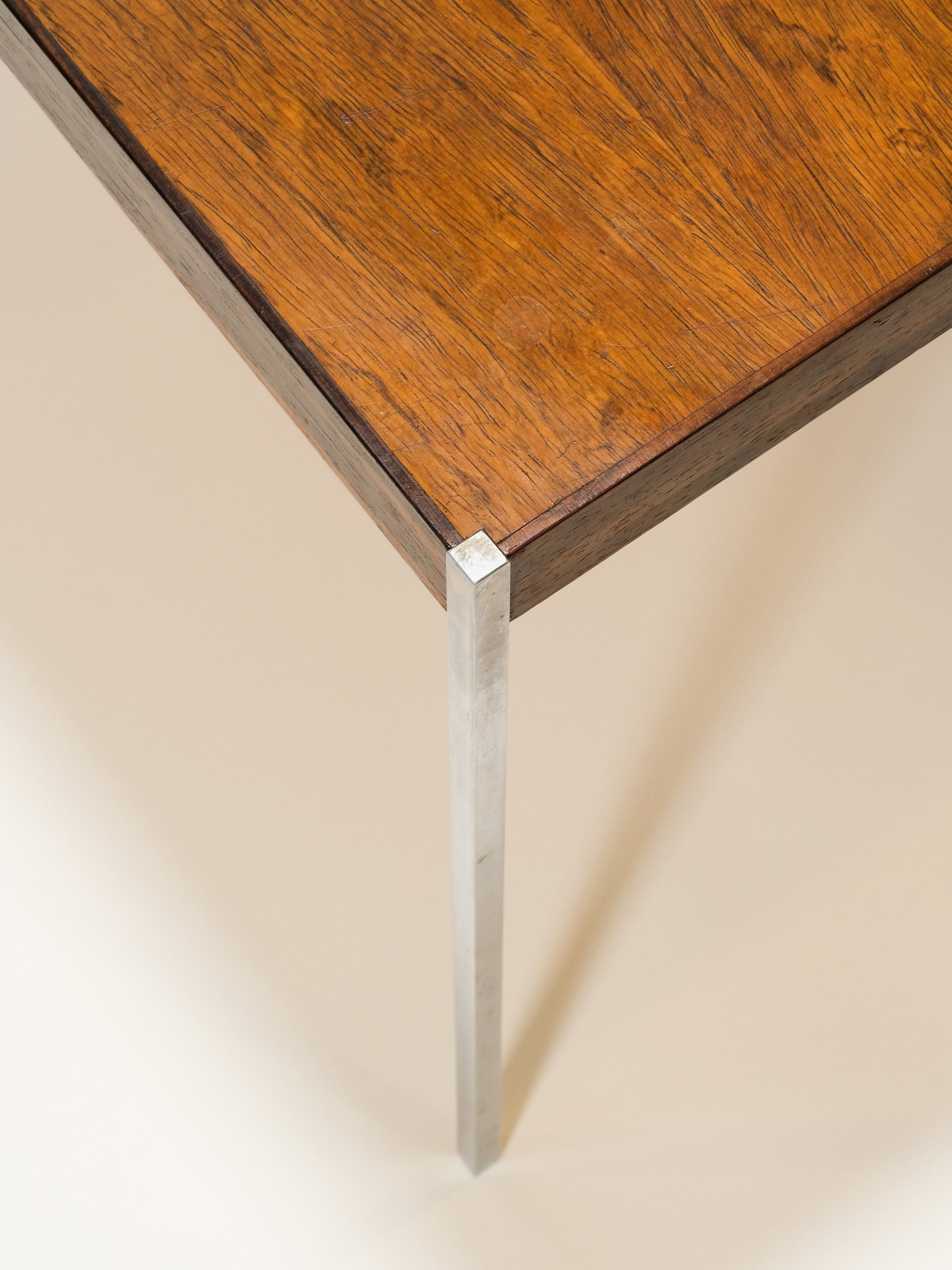 Rosewood &amp; Chrome Coffee Table by Uno &amp; Östen Kristiansson, Luxus, 1960s