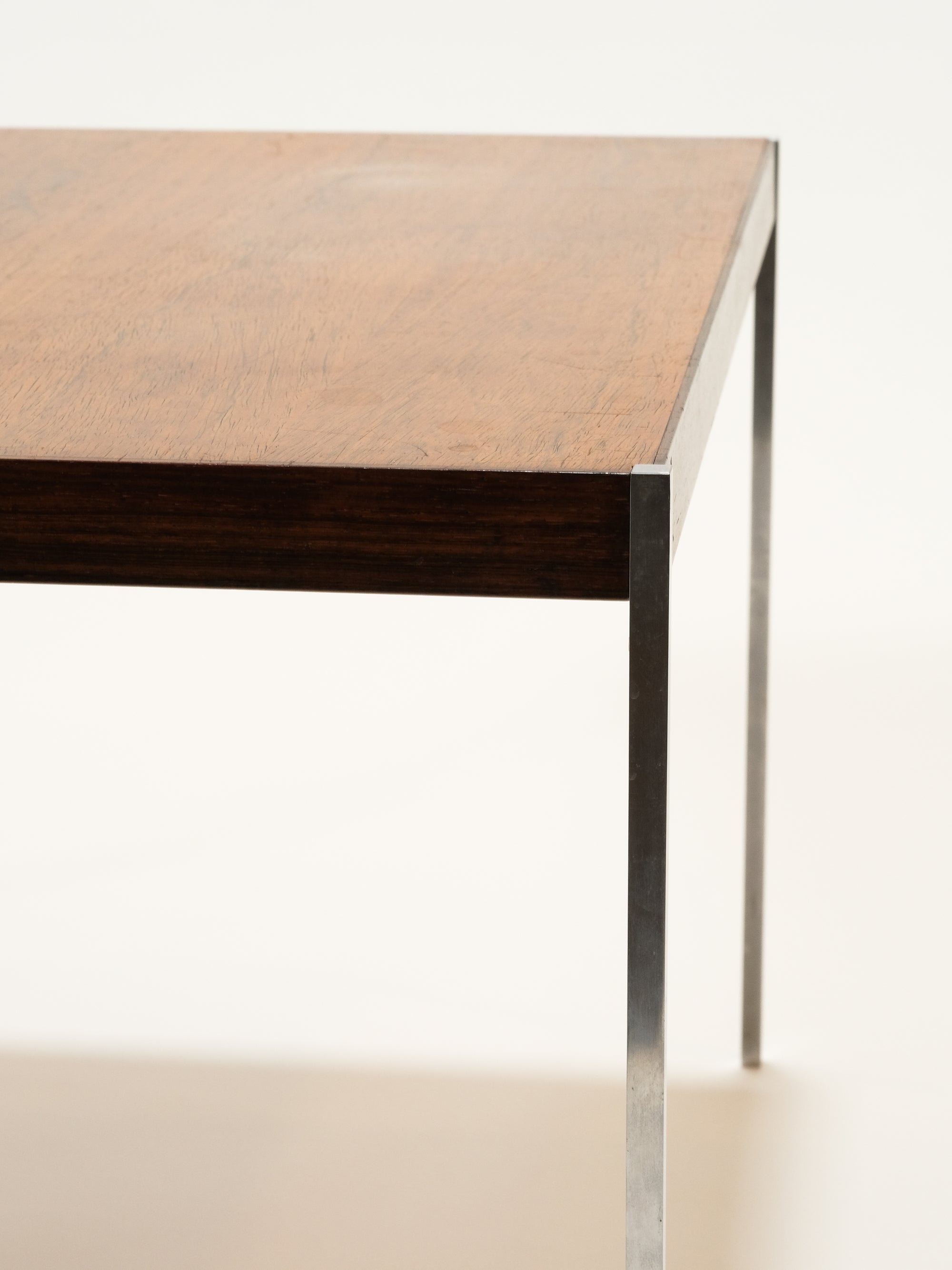 Rosewood &amp; Chrome Coffee Table by Uno &amp; Östen Kristiansson, Luxus, 1960s
