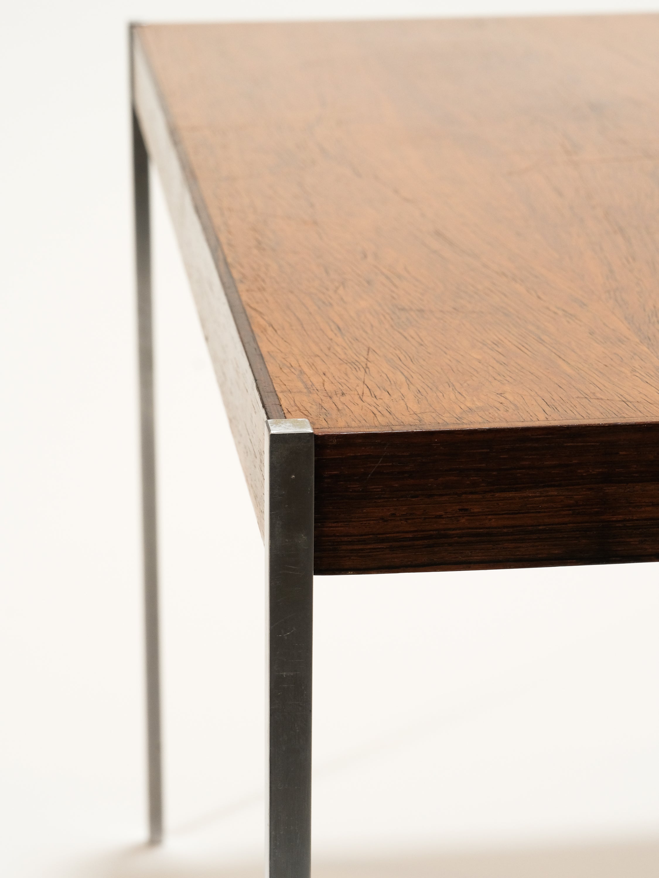Rosewood & Chrome Coffee Table by Uno & Östen Kristiansson, Luxus, 1960s