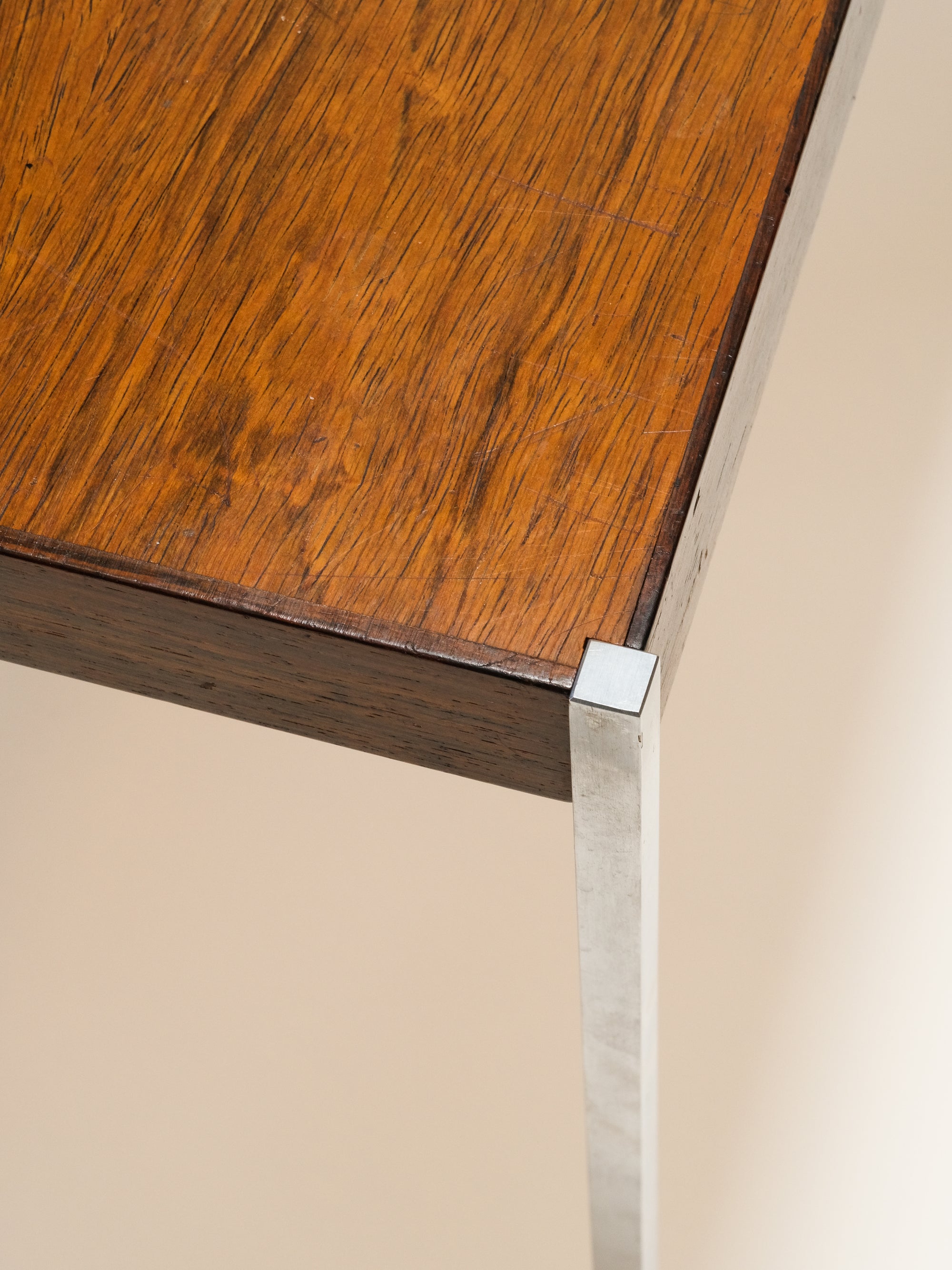 Rosewood &amp; Chrome Coffee Table by Uno &amp; Östen Kristiansson, Luxus, 1960s