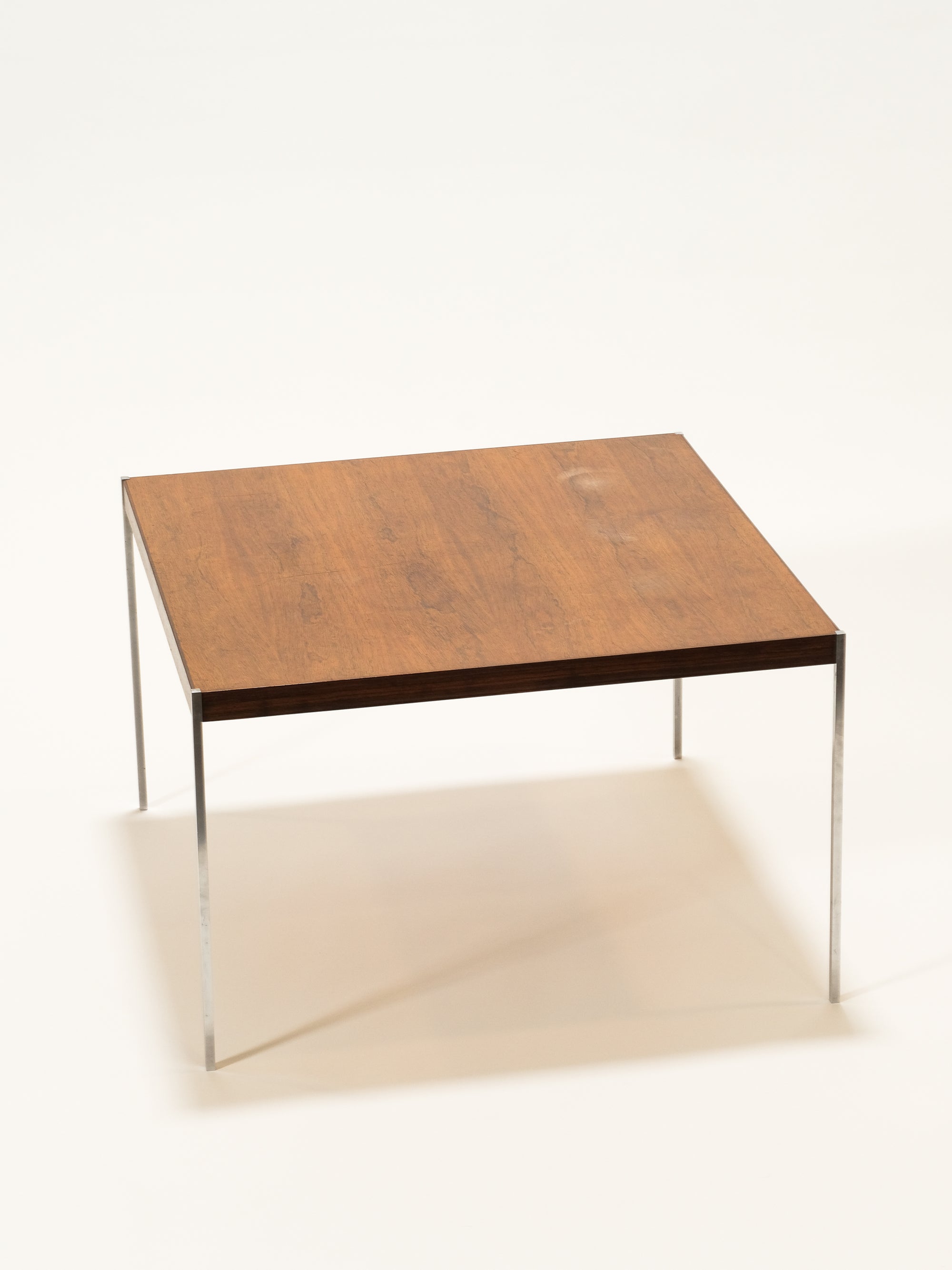 Rosewood &amp; Chrome Coffee Table by Uno &amp; Östen Kristiansson, Luxus, 1960s