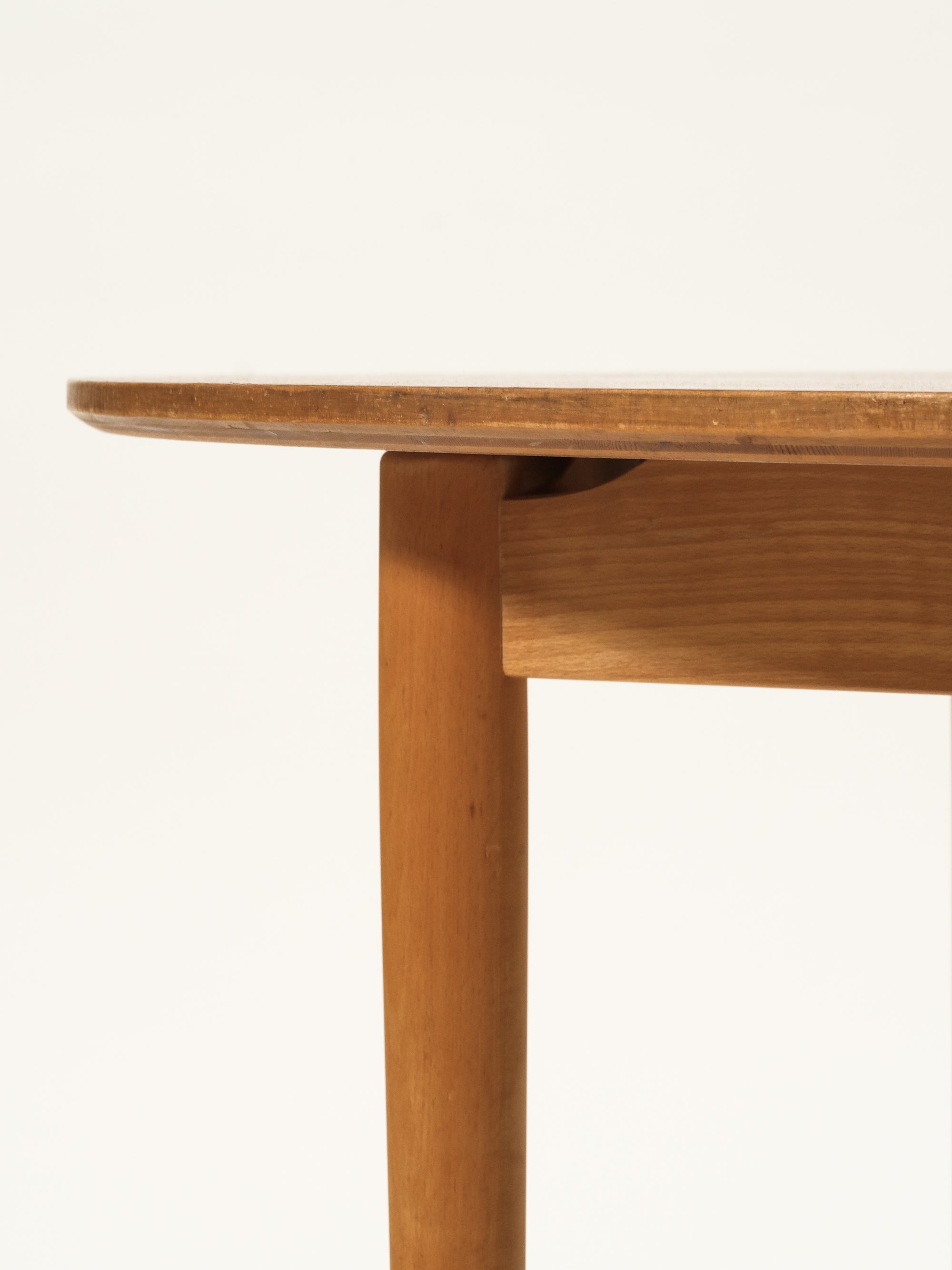 Scandinavian Round Extendable Dining Table, 1960s