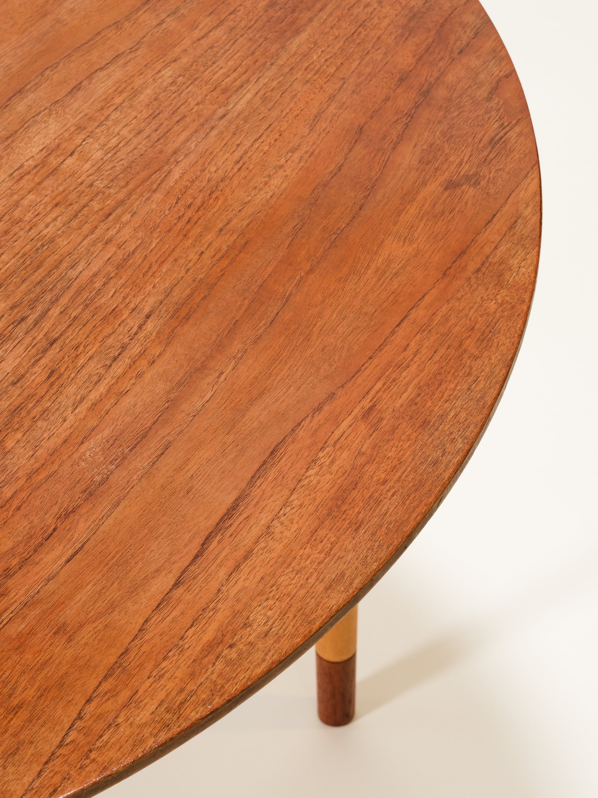 Scandinavian Round Extendable Dining Table, 1960s