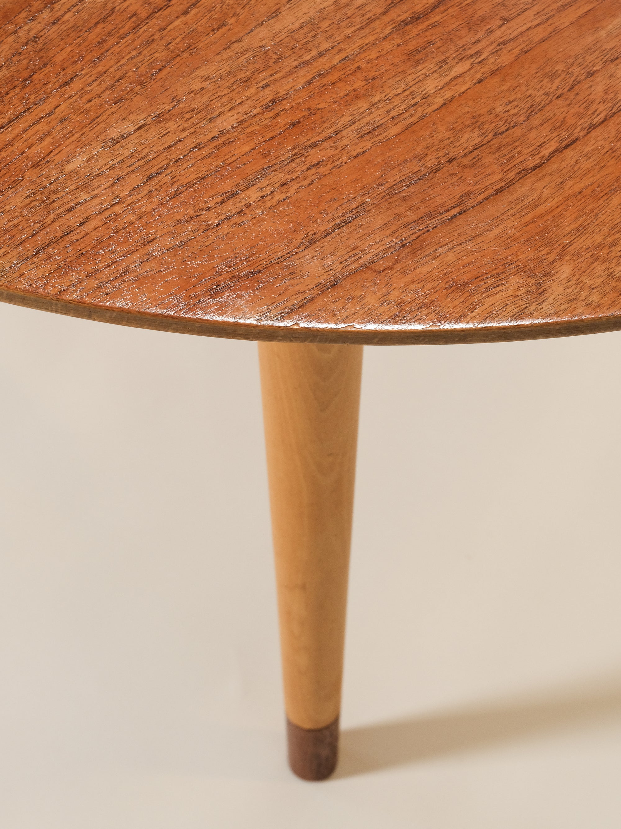 Scandinavian Round Extendable Dining Table, 1960s