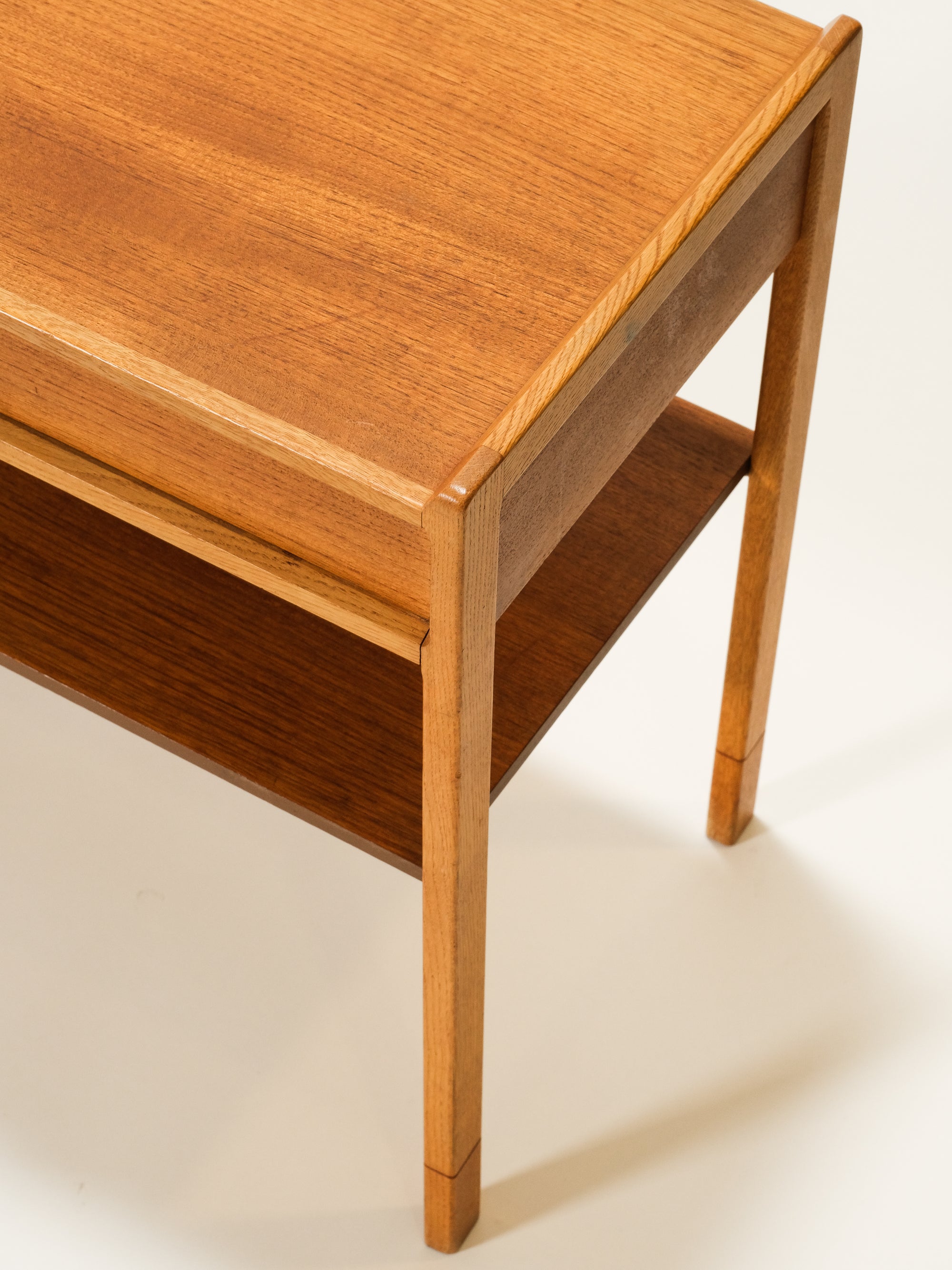 Swedish Mid-Century Teak &amp; Oak Bedside Tables, 1960s