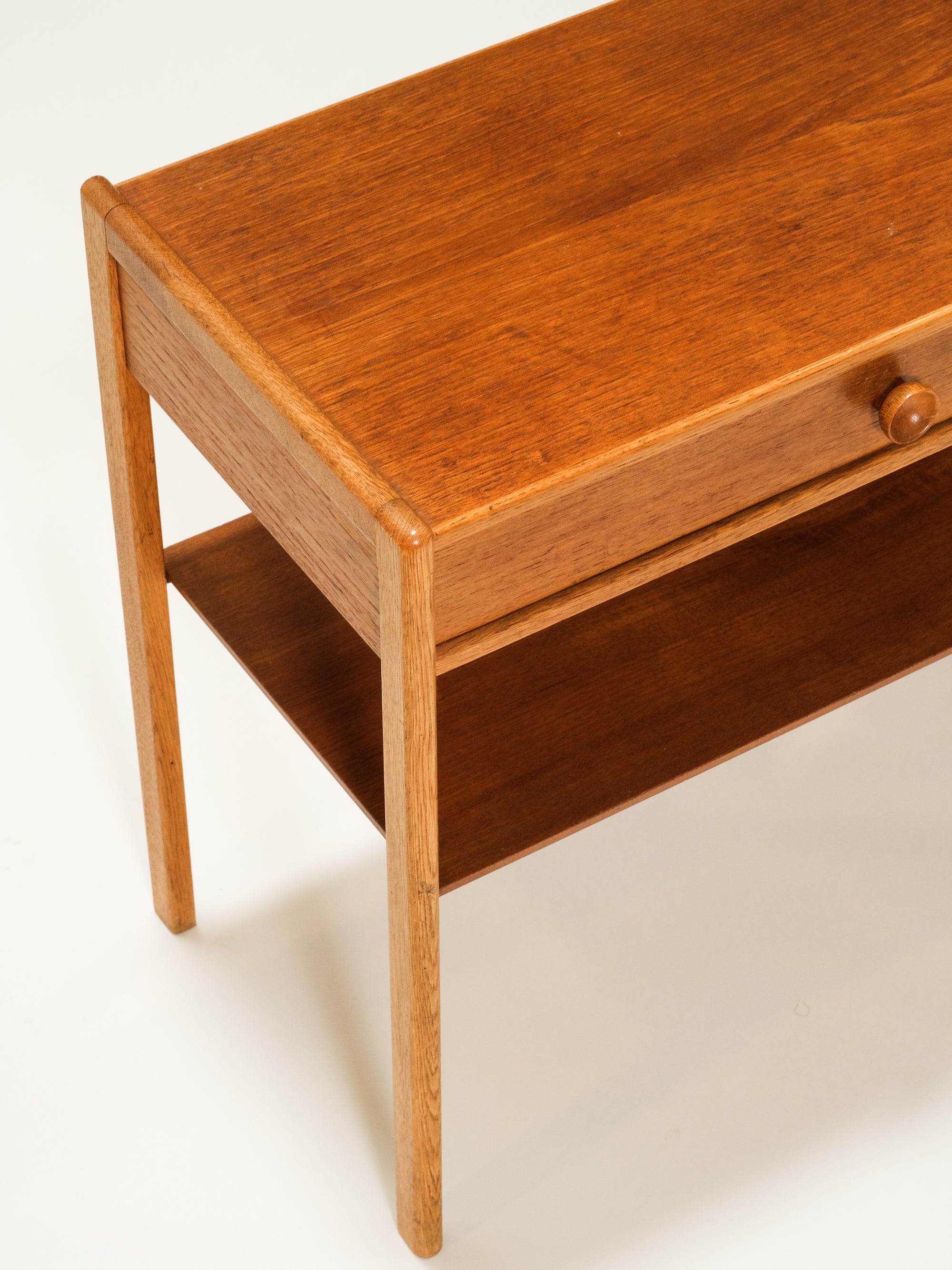 Swedish Mid-Century Teak &amp; Oak Bedside Tables, 1960s
