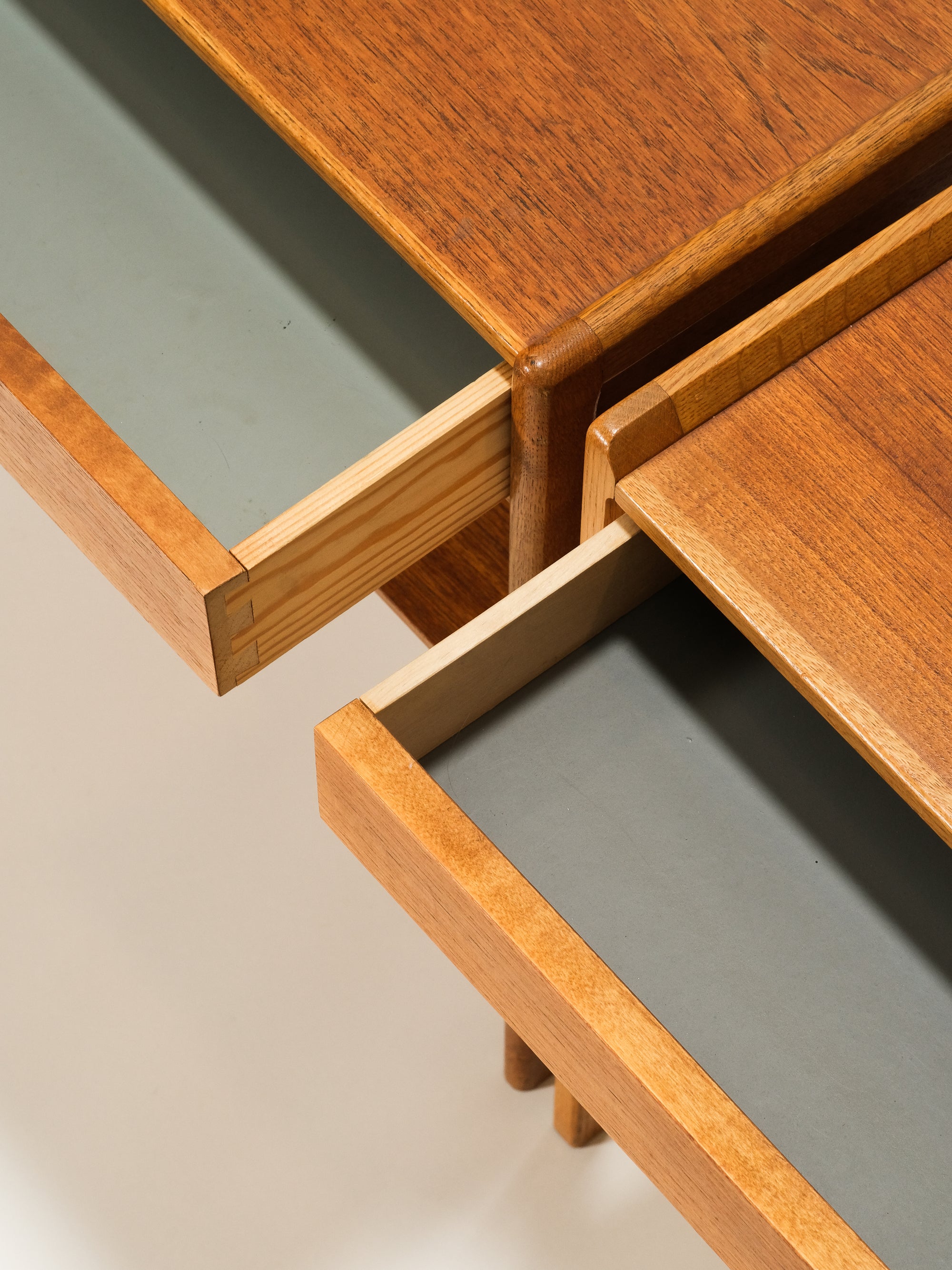 Swedish Mid-Century Teak &amp; Oak Bedside Tables, 1960s