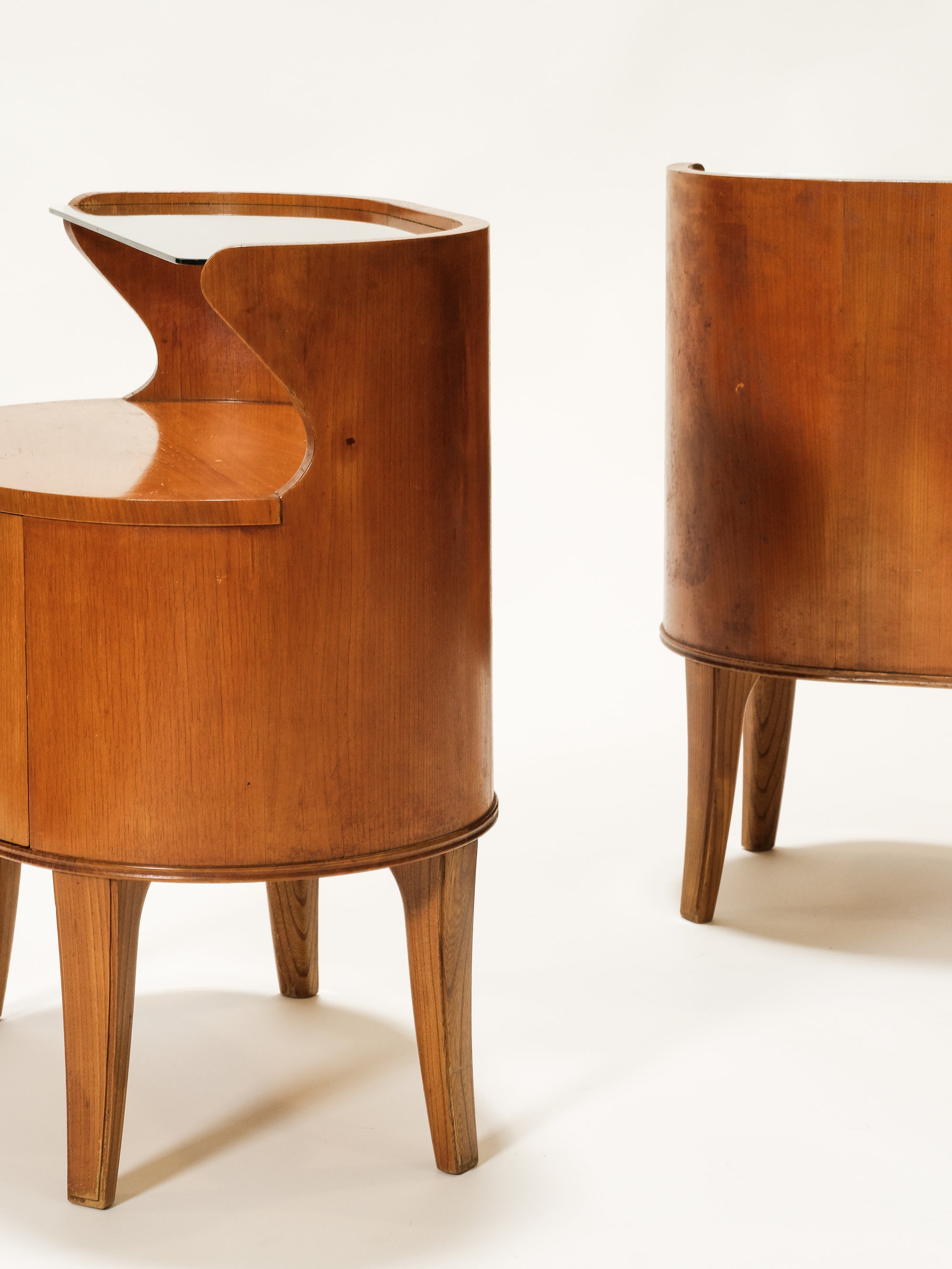 Pair of Scandinavian Art Deco / Funkis Bedside Tables, 1940s