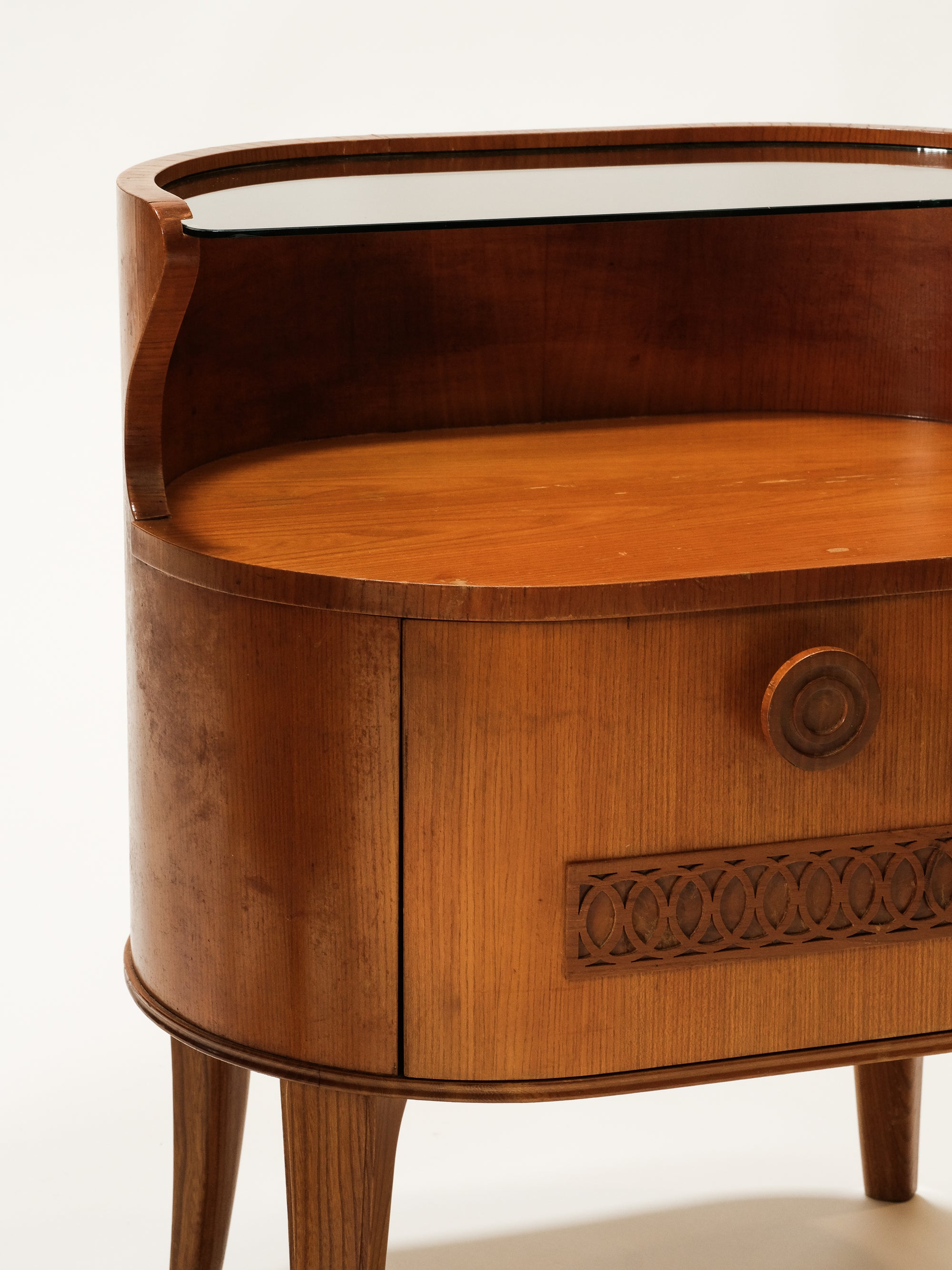 Pair of Scandinavian Art Deco / Funkis Bedside Tables, 1940s