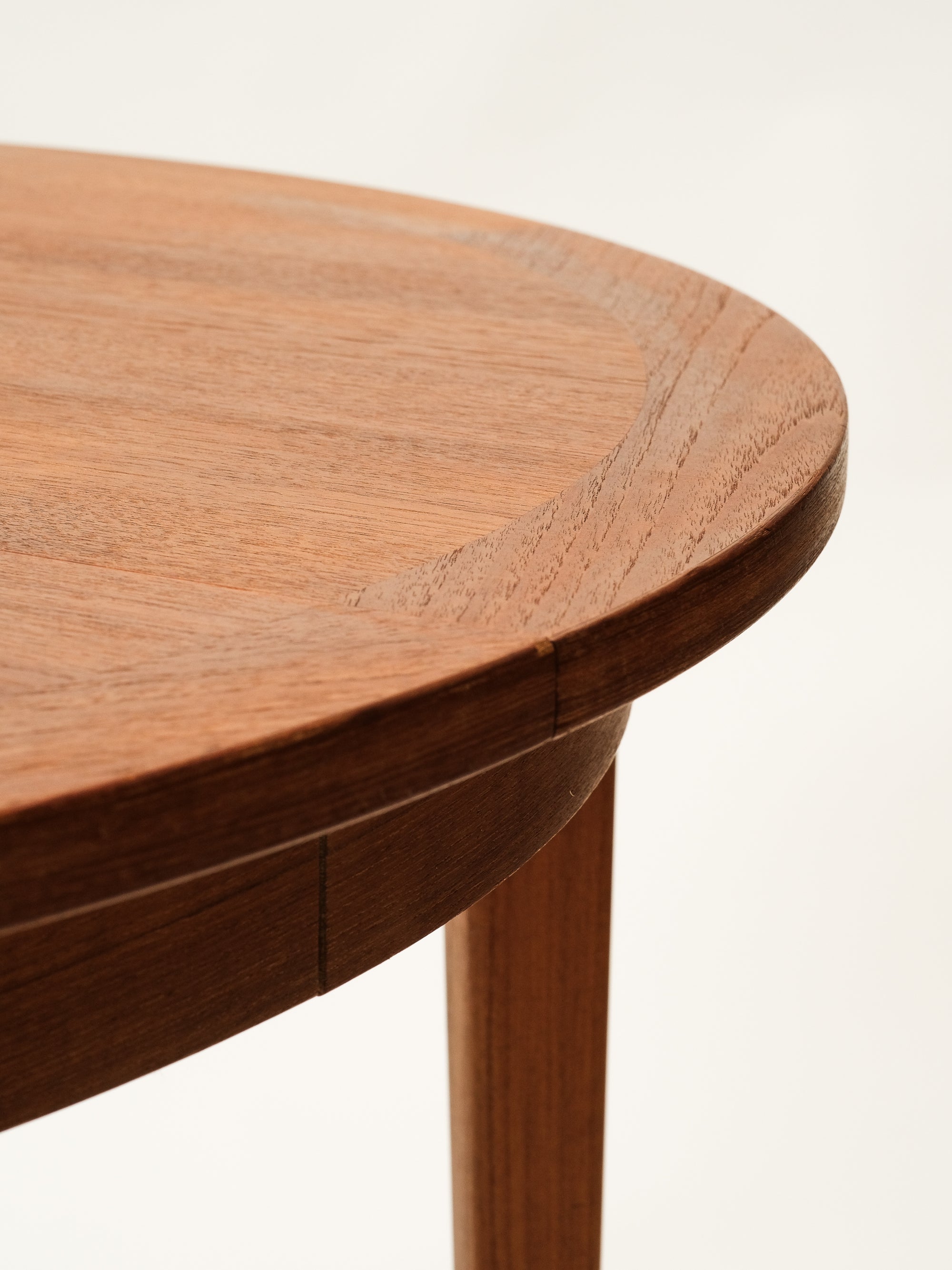 Scandinavian Round Teak Extendable Dining Table, 1960s