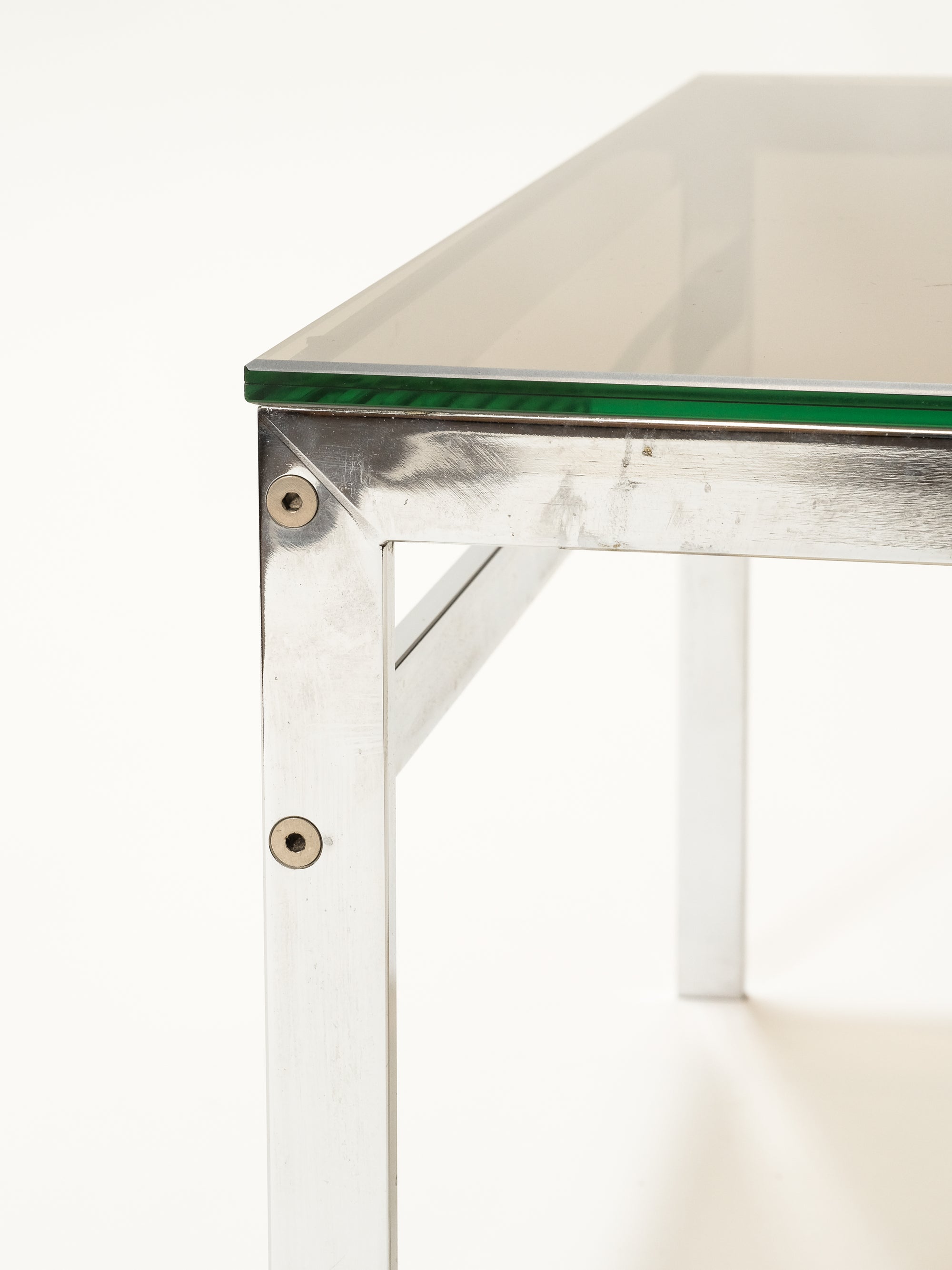 Chrome &amp; Smoked Glass Coffee Table, 1970s