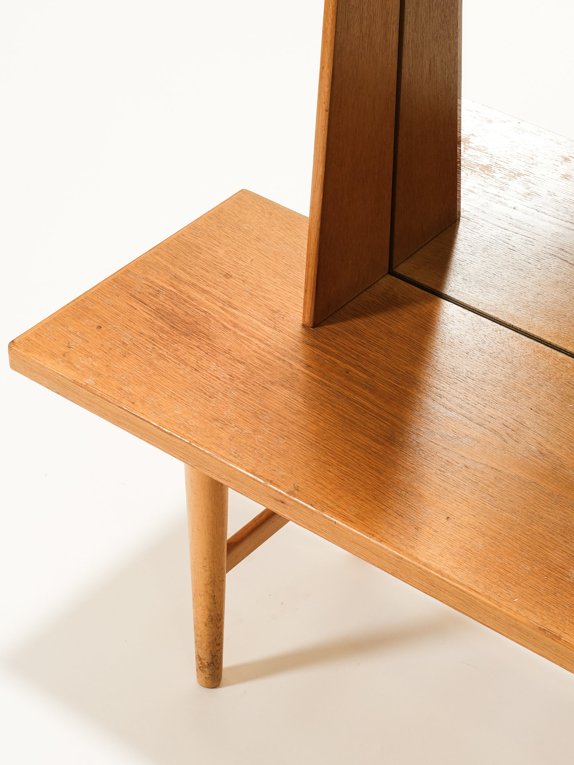 Freestanding Oak Hall Mirror With Drawer, Kurt Østervig, Denmark, 1960s