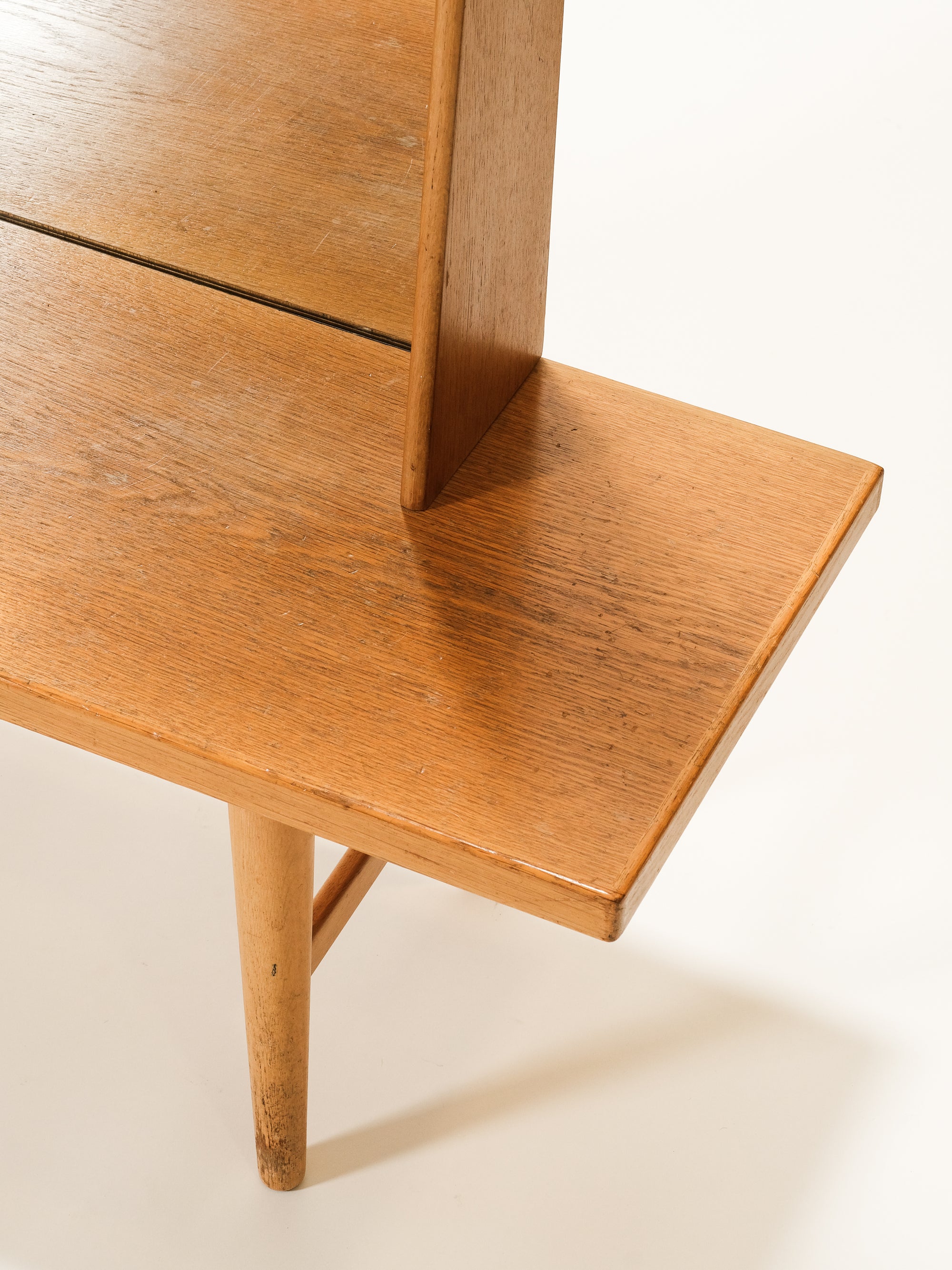 Freestanding Oak Hall Mirror With Drawer, Kurt Østervig, Denmark, 1960s