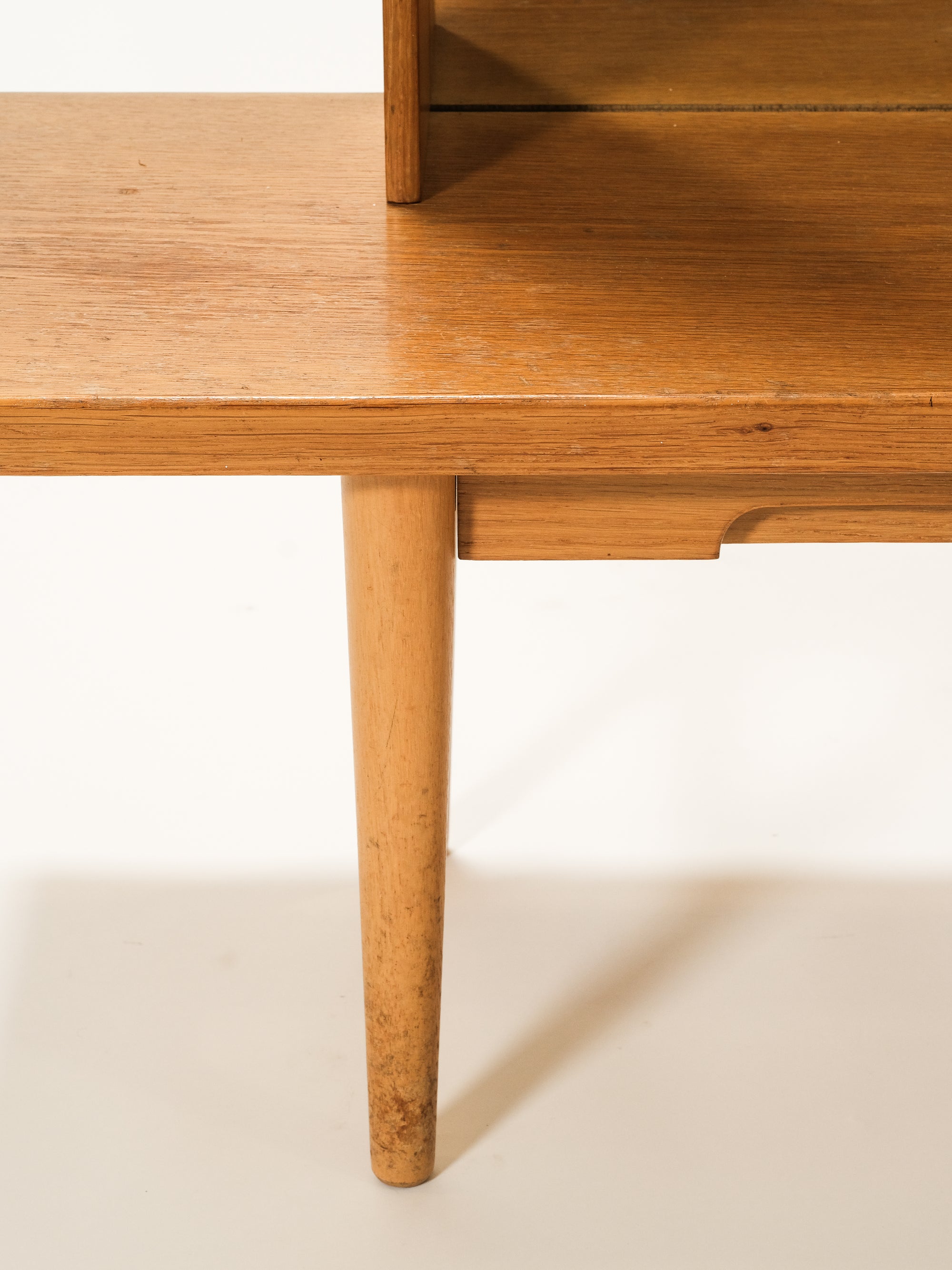 Freestanding Oak Hall Mirror With Drawer, Kurt Østervig, Denmark, 1960s