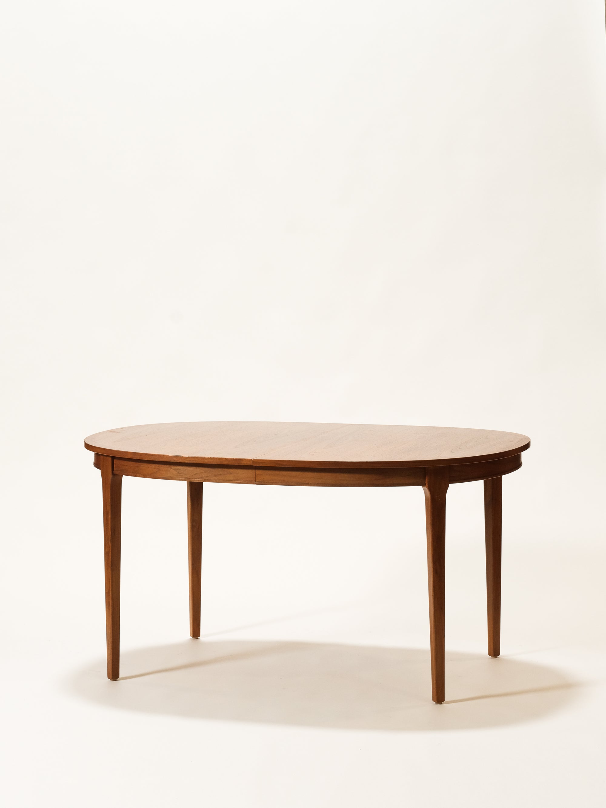 Scandinavian Oval Teak Extendable Dining Table, 1960s