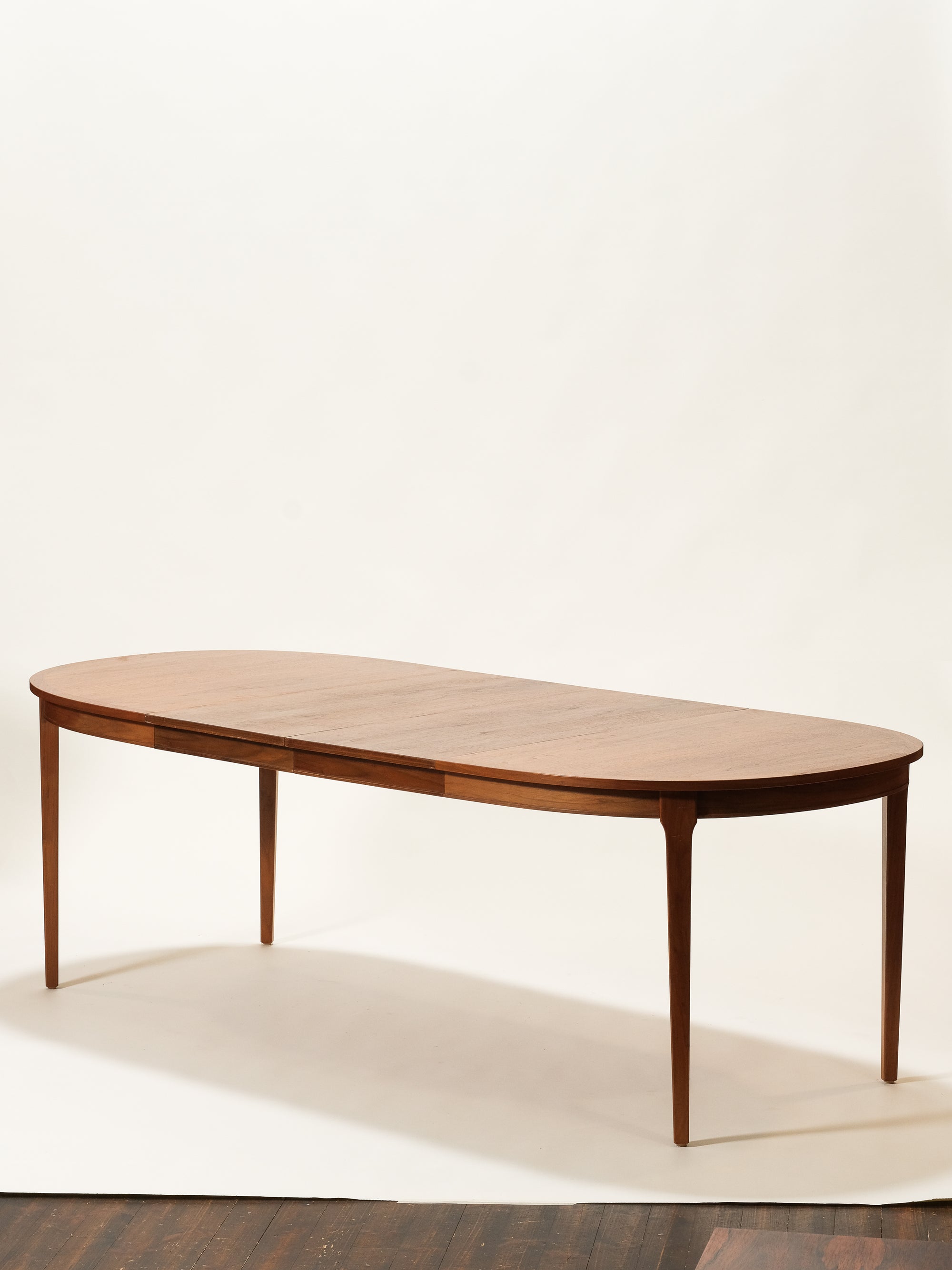 Scandinavian Oval Teak Extendable Dining Table, 1960s