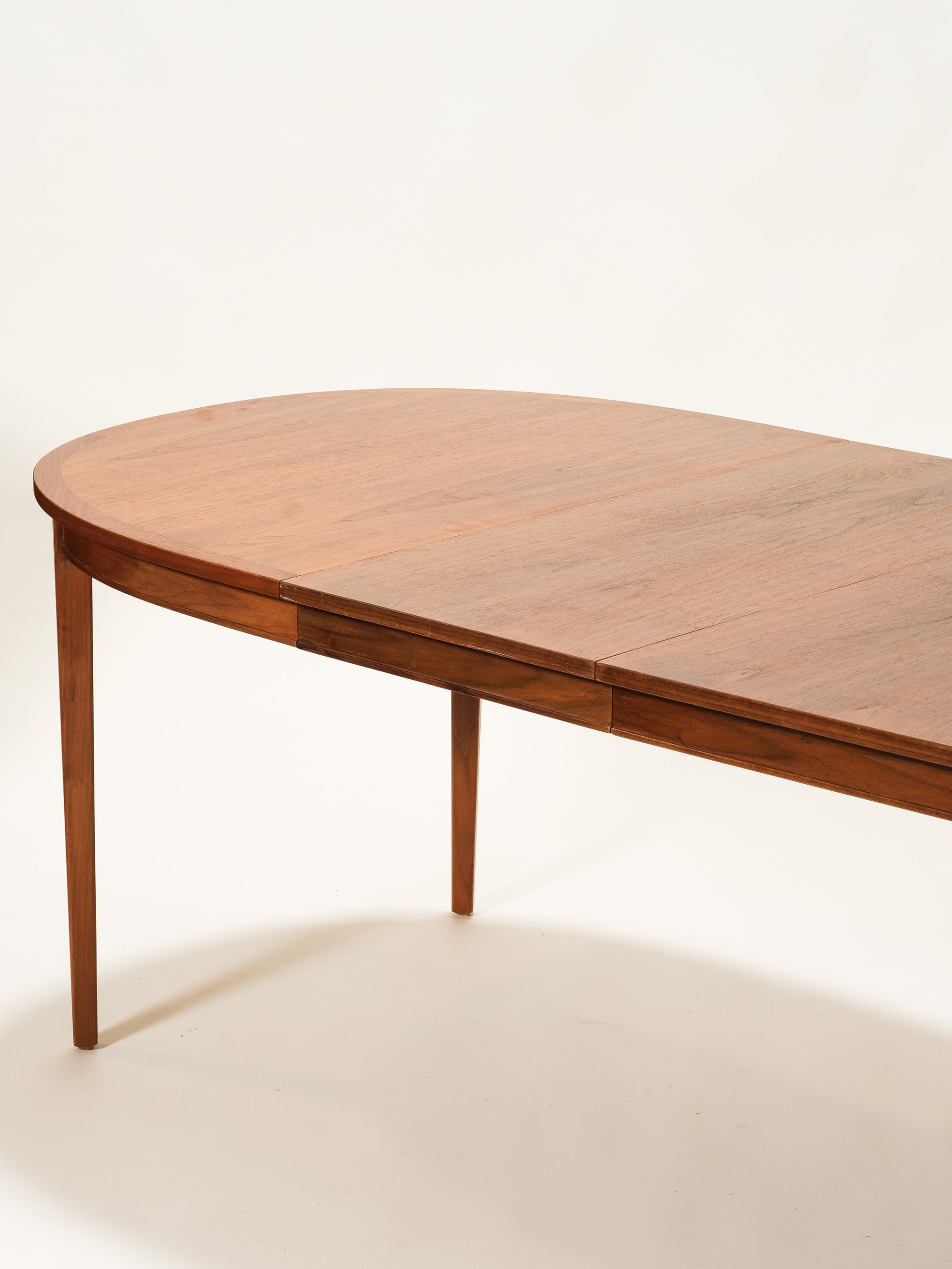Scandinavian Oval Teak Extendable Dining Table, 1960s