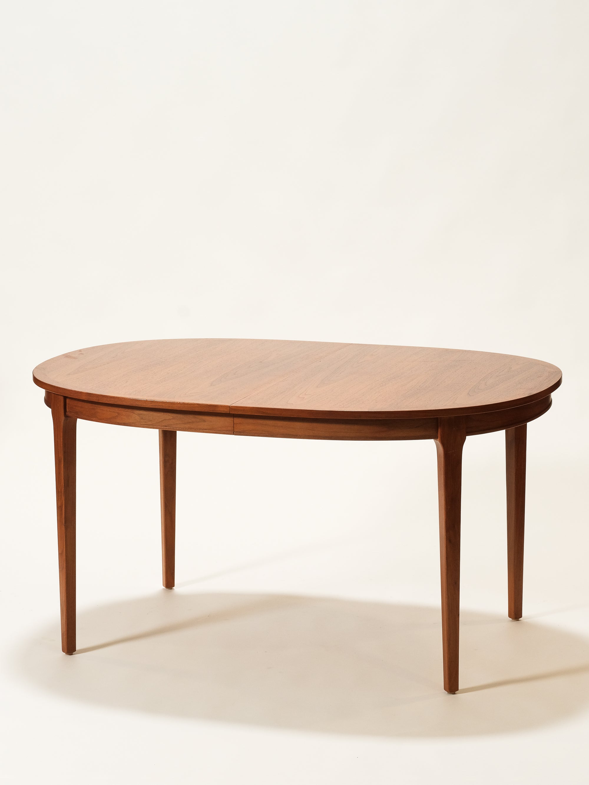 Scandinavian Oval Teak Extendable Dining Table, 1960s