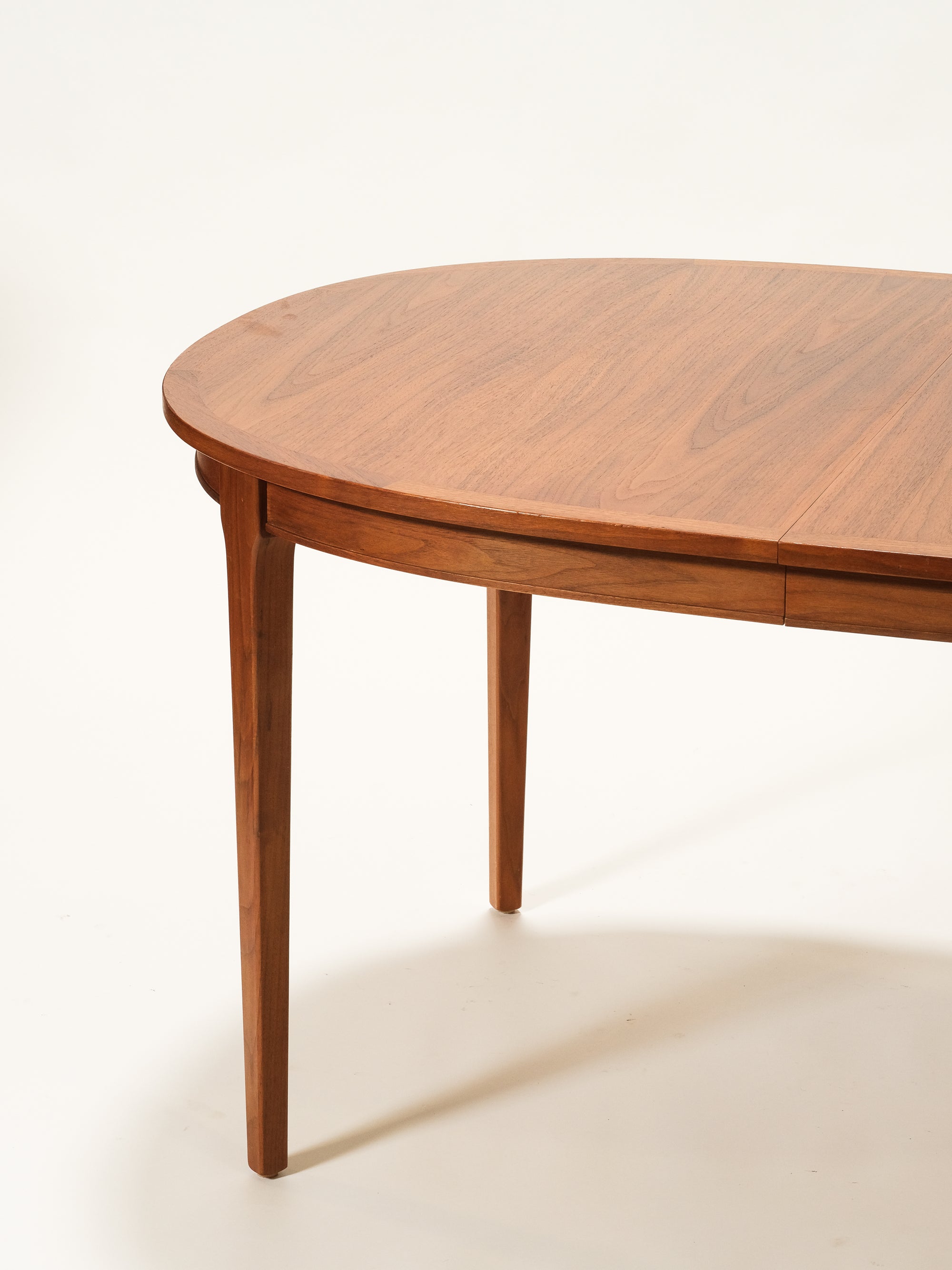Scandinavian Oval Teak Extendable Dining Table, 1960s